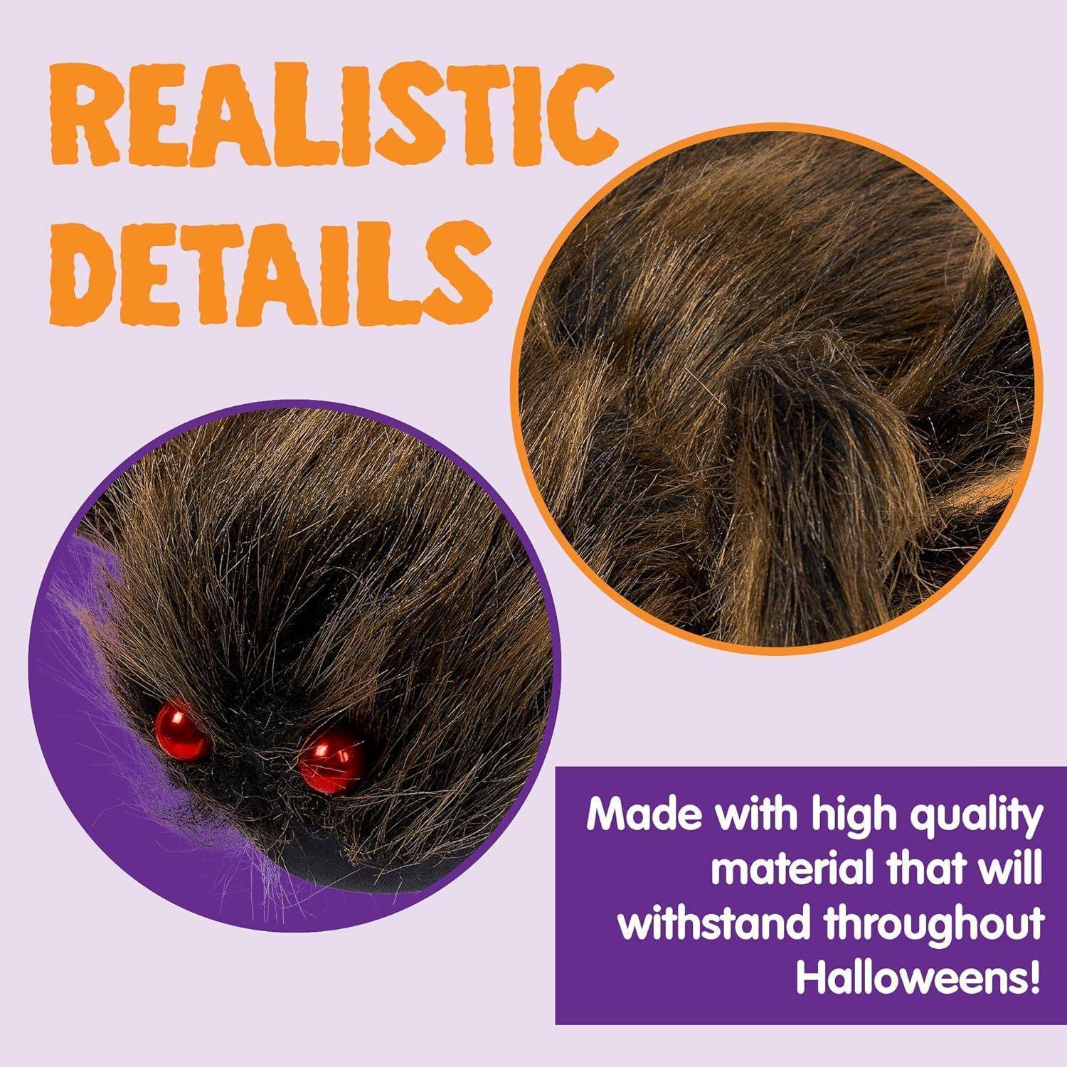 Halloween-Spinne braun Riesenspinne 150 cm gruselige künstliche Spinne