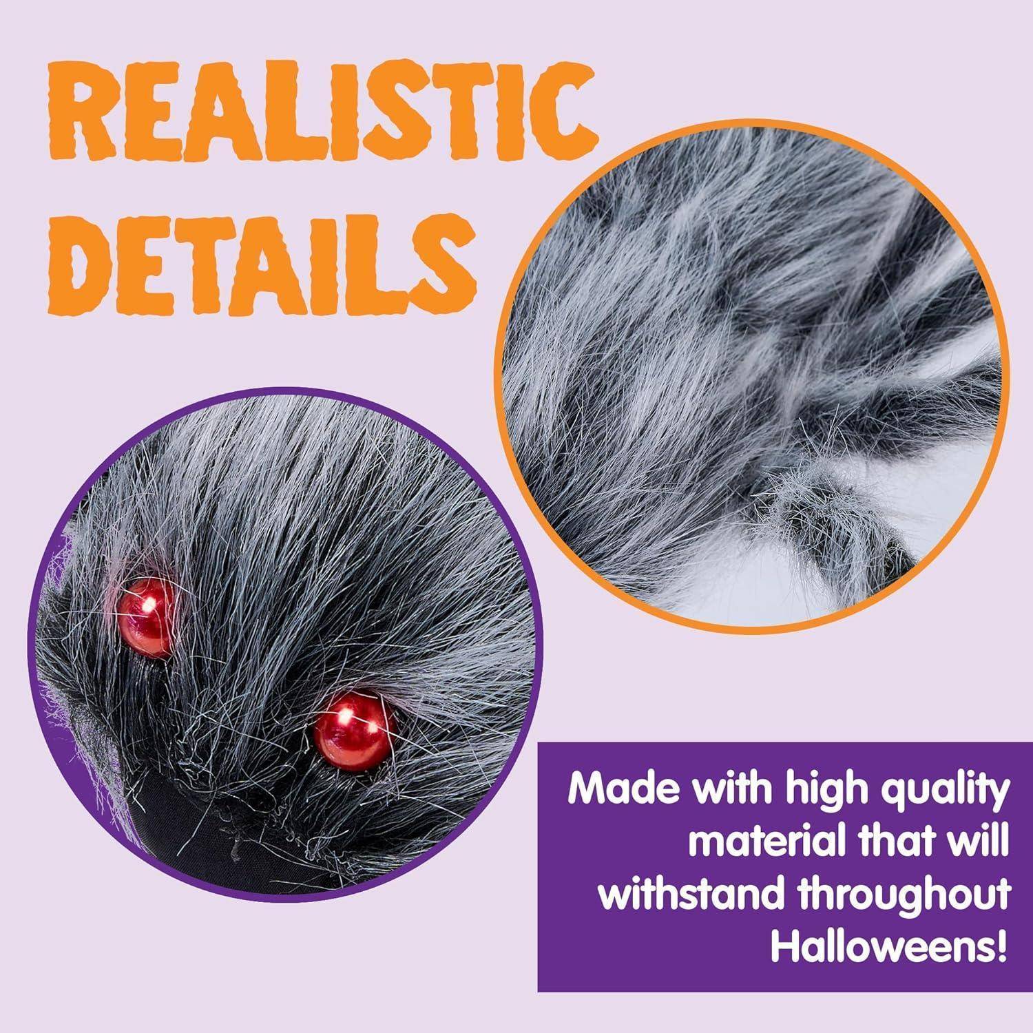 150cm Halloween-Riesenspinne gruselige haarige Spinne graue Requisiten