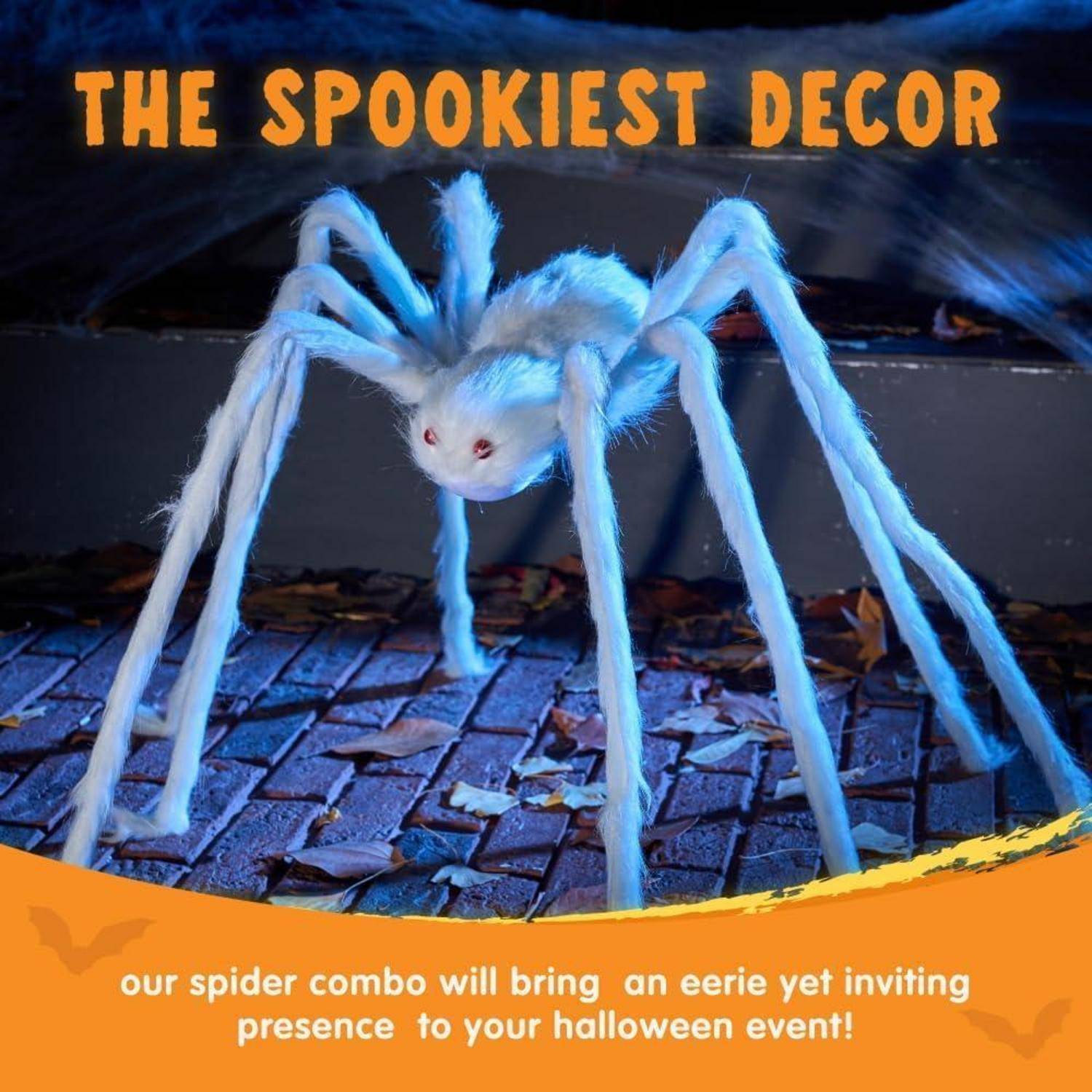 150cm Weiße Riesenspinne Halloween Outdoor Dekoration
