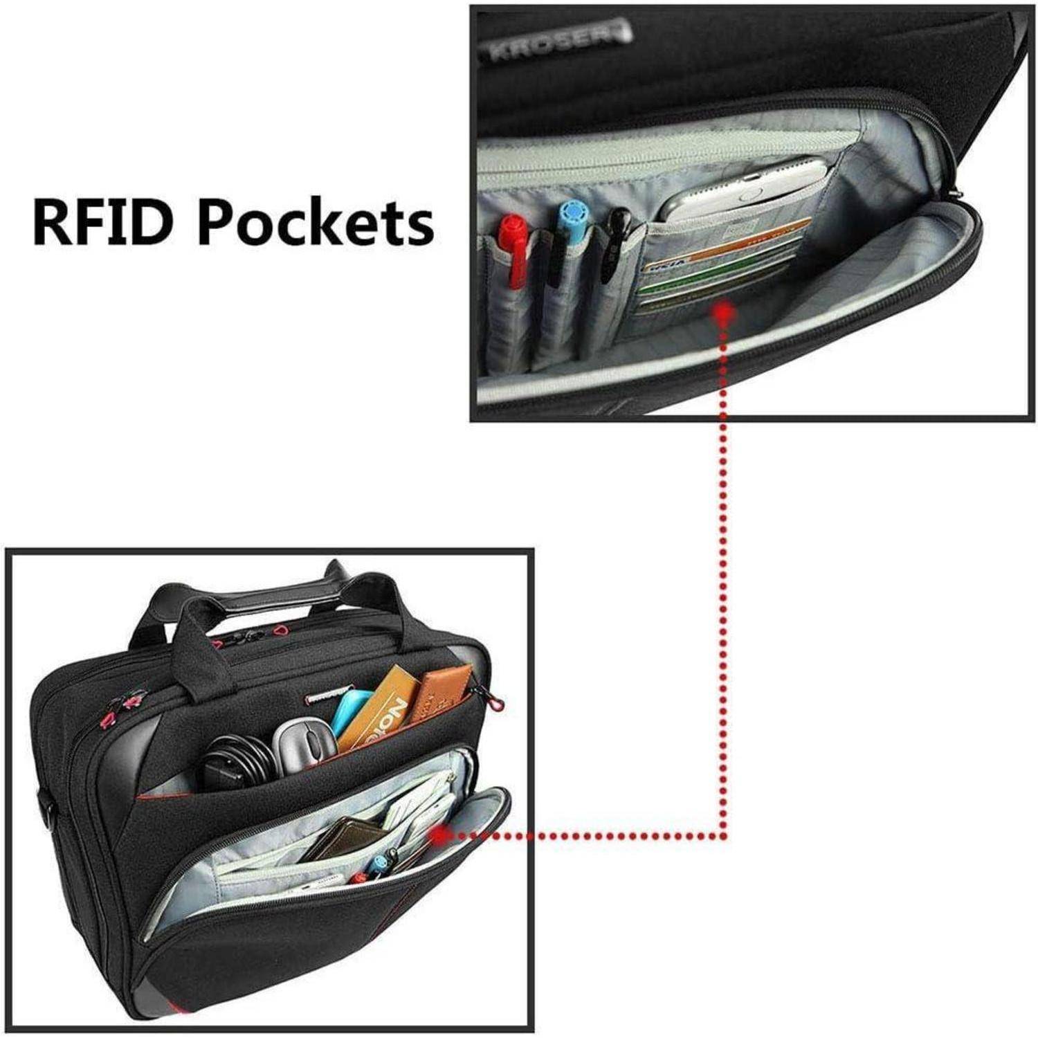 Laptop Tasche 15,6 Zoll Business Umhängetasche RFID Wasserabweisend