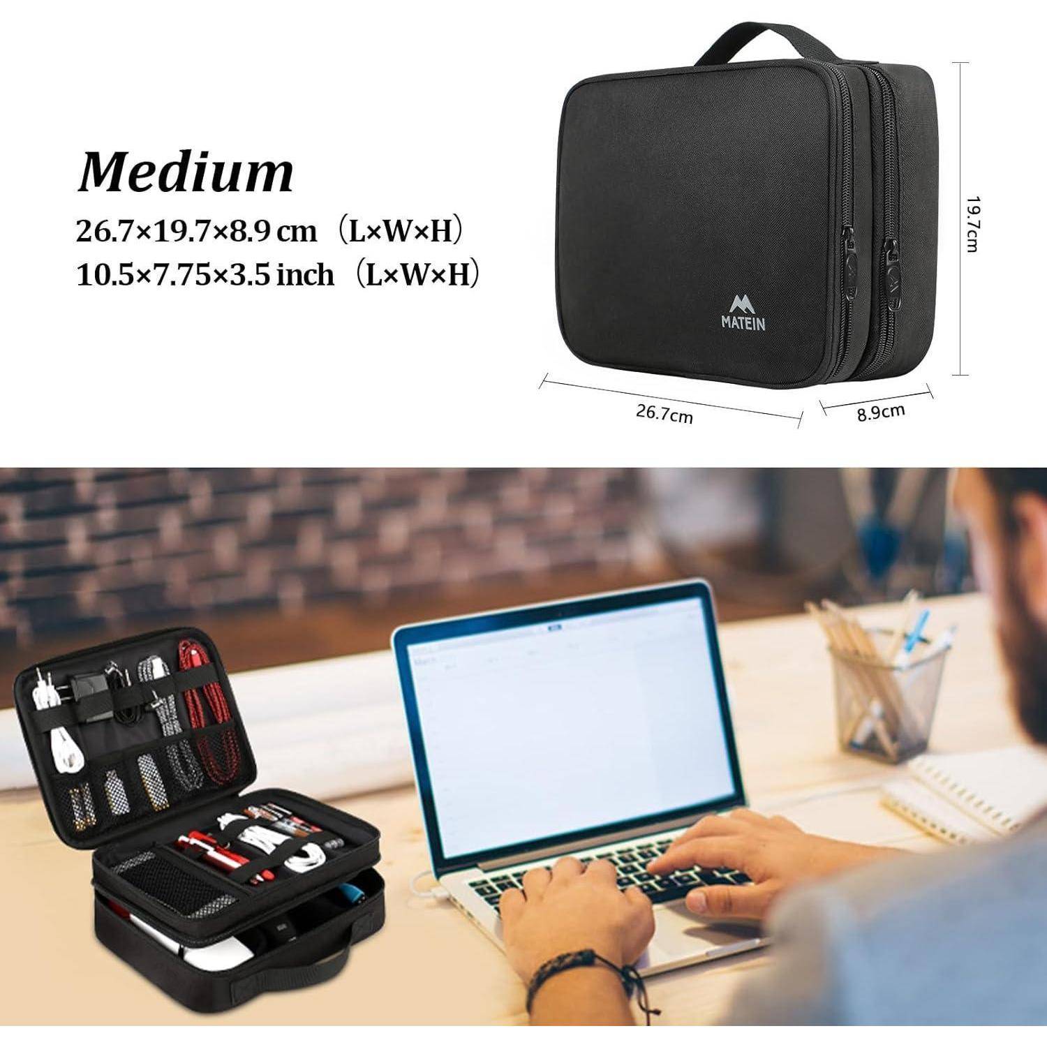 Kabel Organizer Tasche 3 Schicht Kabelorganizer für Handy, Schwarz