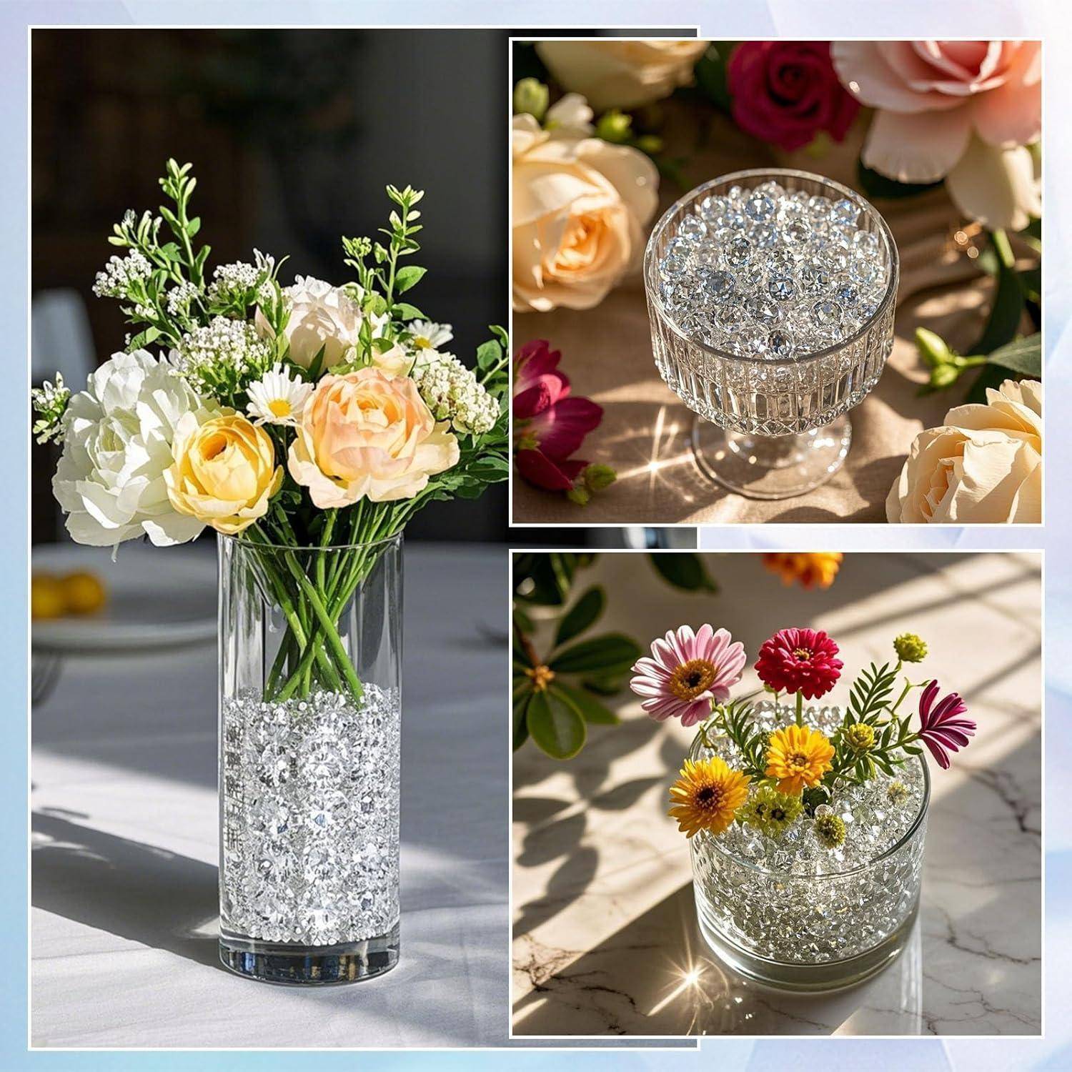 500 Stück 10mm Glas Diamanten Kristalledelsteine Hochzeit Mittelstück