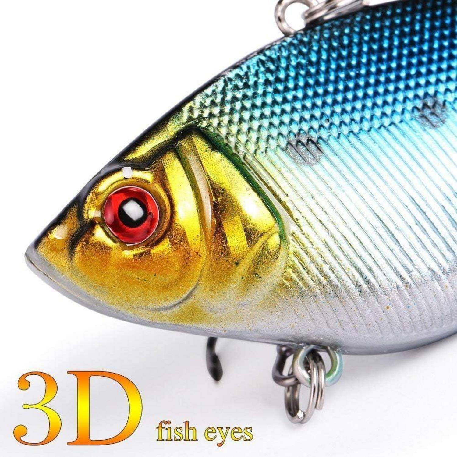 Angelköder 5er Set Harte Minnow VIB Köder mit Diskanthaken