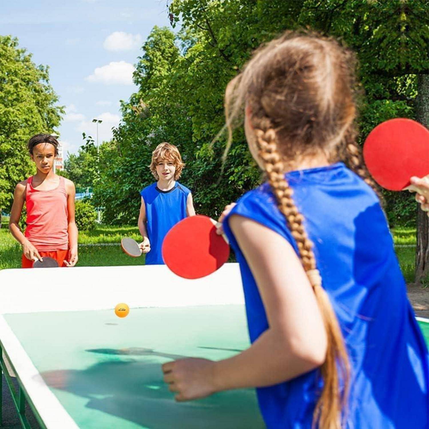 Tischtennisschläger Set mit 2 Schläger und 3 Bällen - Für Anfänger und