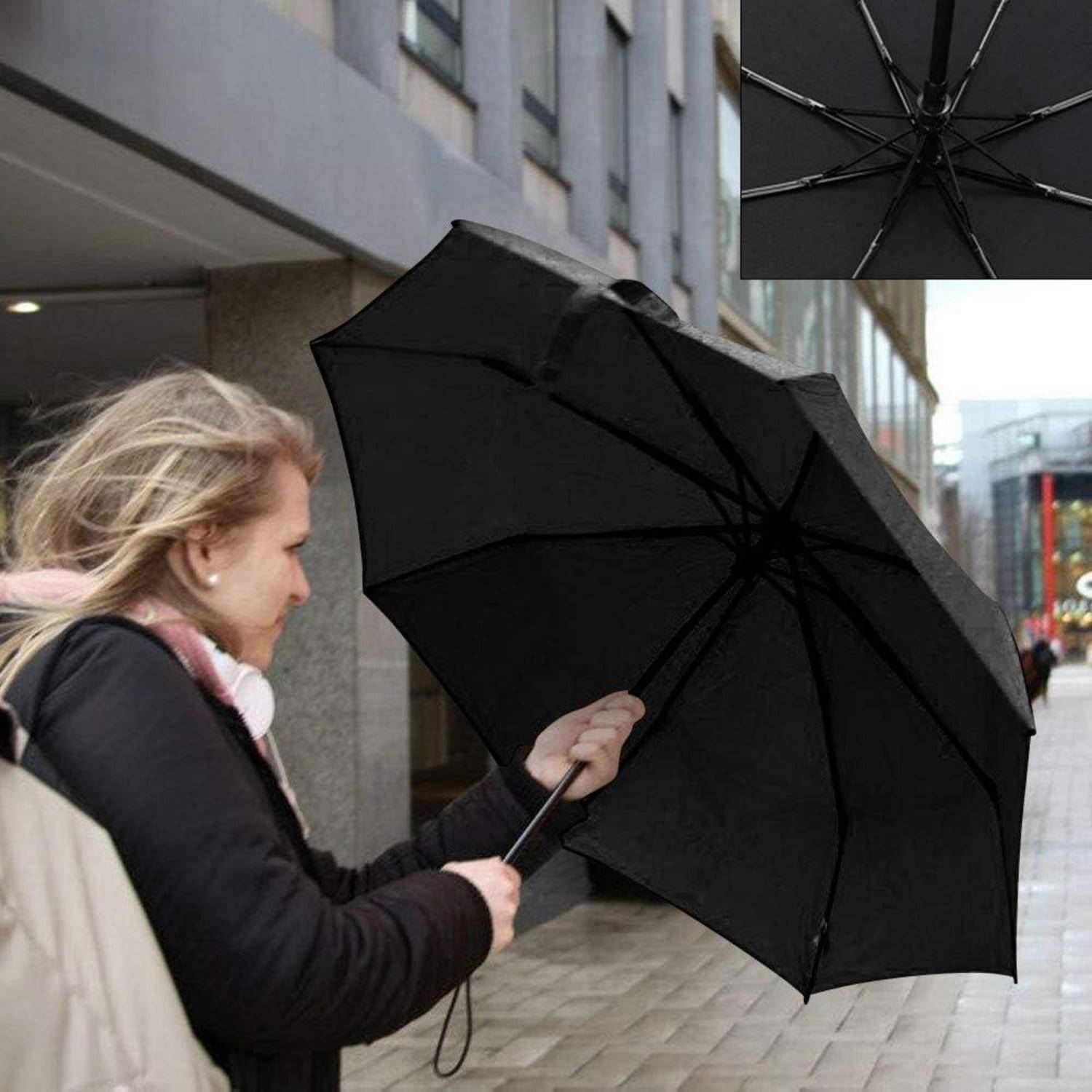 Regenschirm Taschenschirm Automatik Teflonbeschichtung windsicher