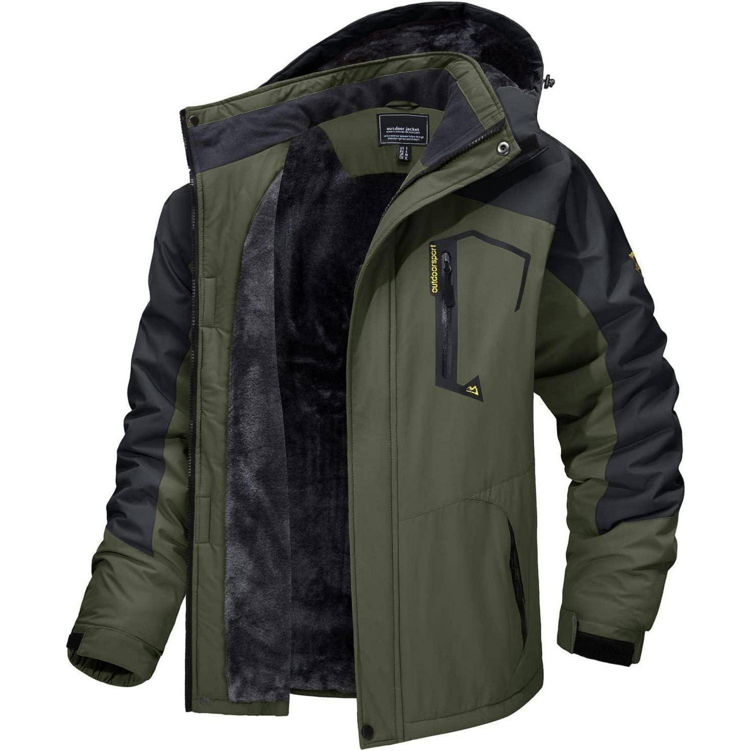 Herren Winter Skijacke Fleece Gefüttert Softshelljacke Wasserdicht