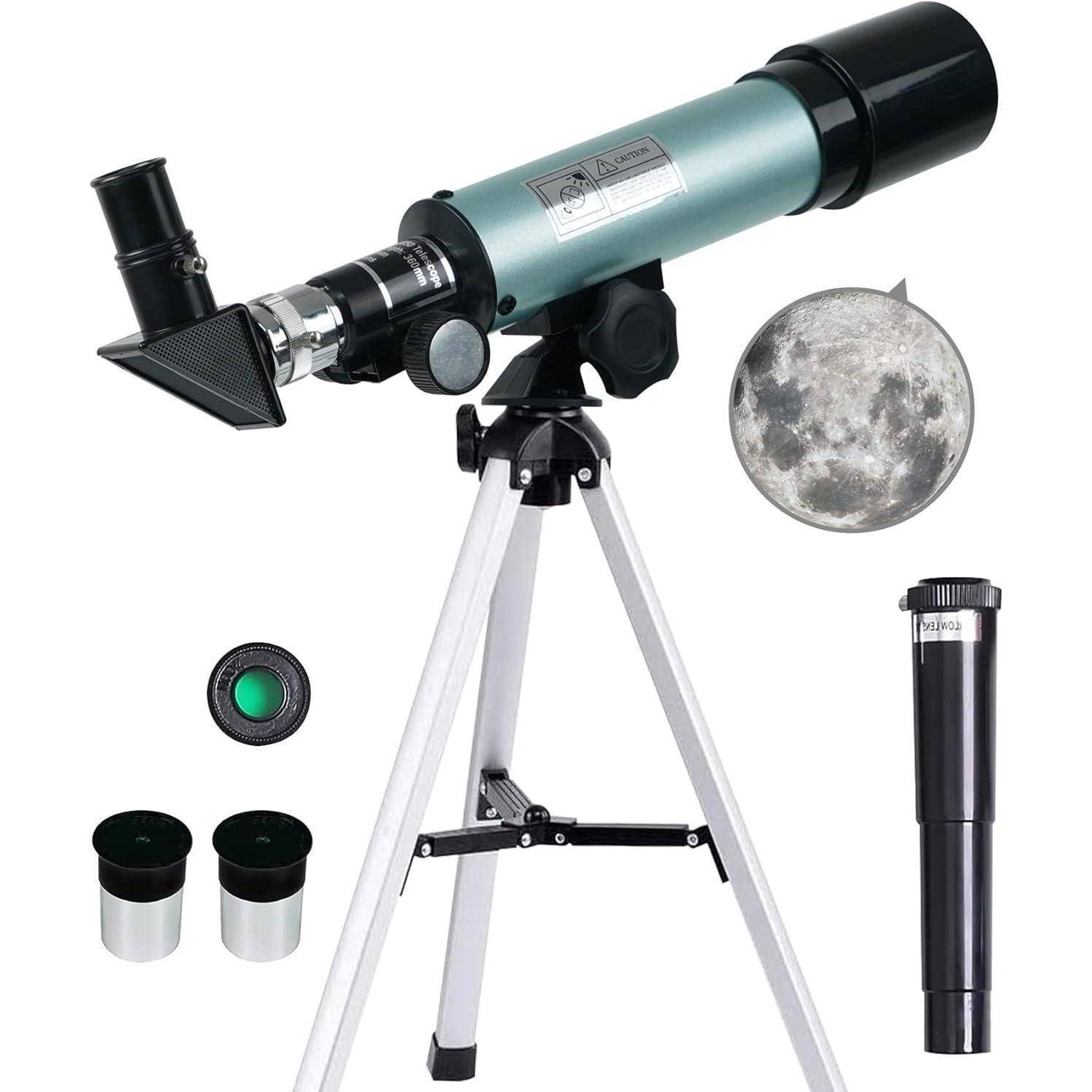 Kinder Teleskop 360/50mm Astronomisches Refraktor Fernrohr, Geschenke