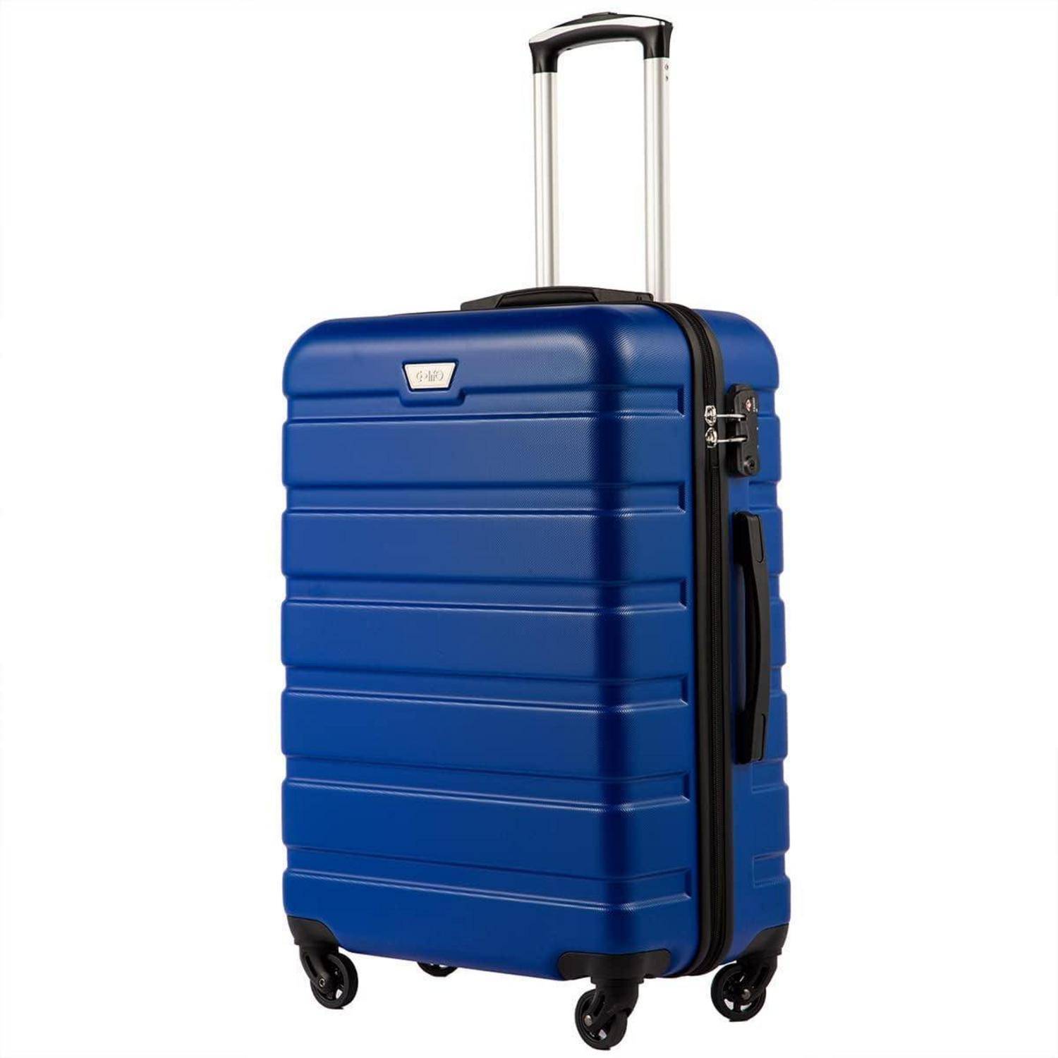 Premium Hartschalenkoffer Handgepäck TSA-Schloss 4 Rollen 38L Blau