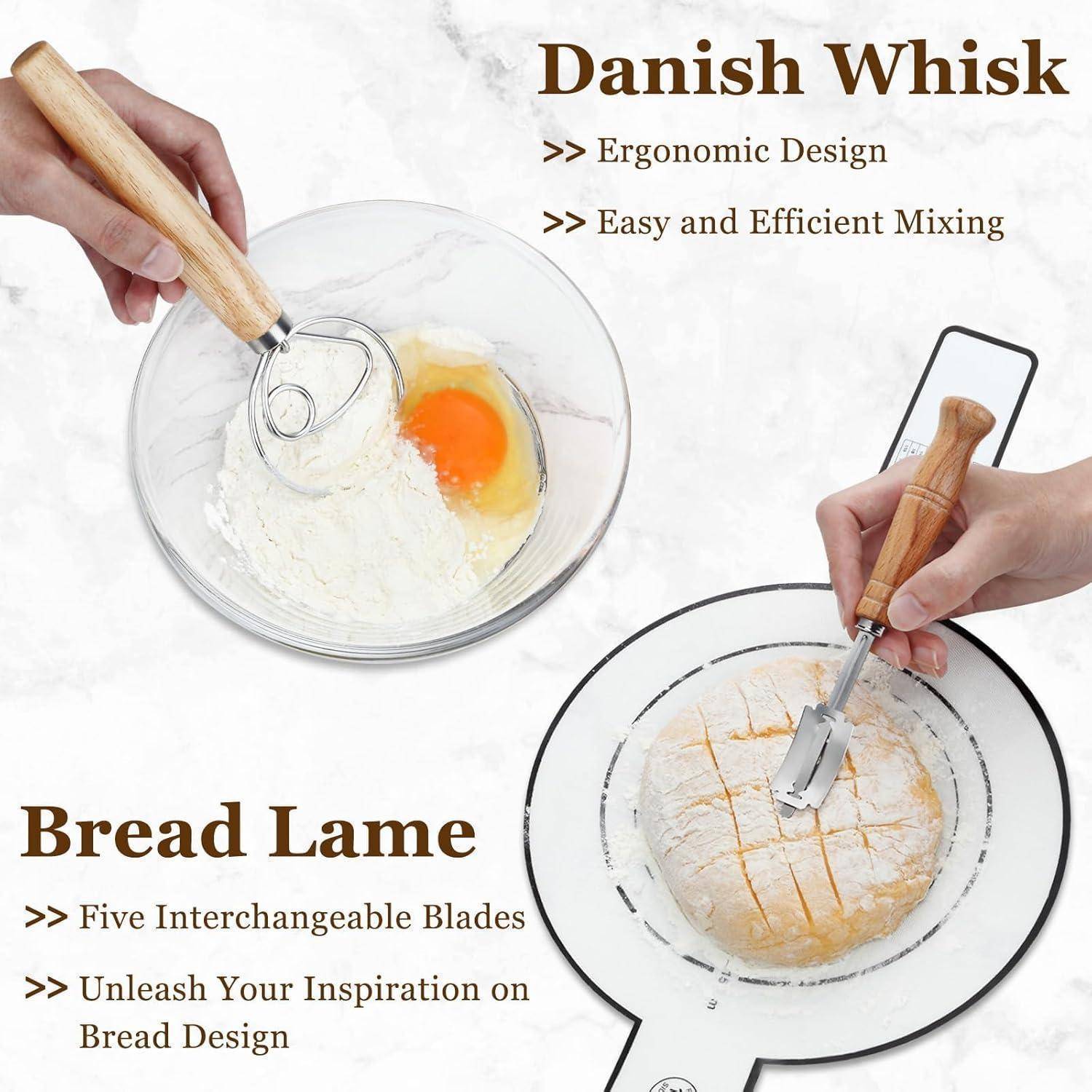 9-teiliges Gärkörbchen-Set Oval und Rund für Brotbacken