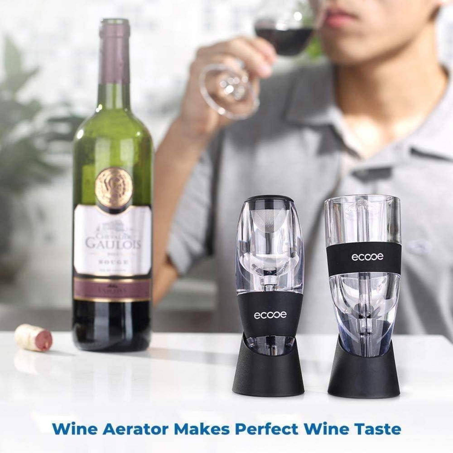 Wein Dekanter Set Belüfter Aerator Schnellest Ernüchternd mit Stand