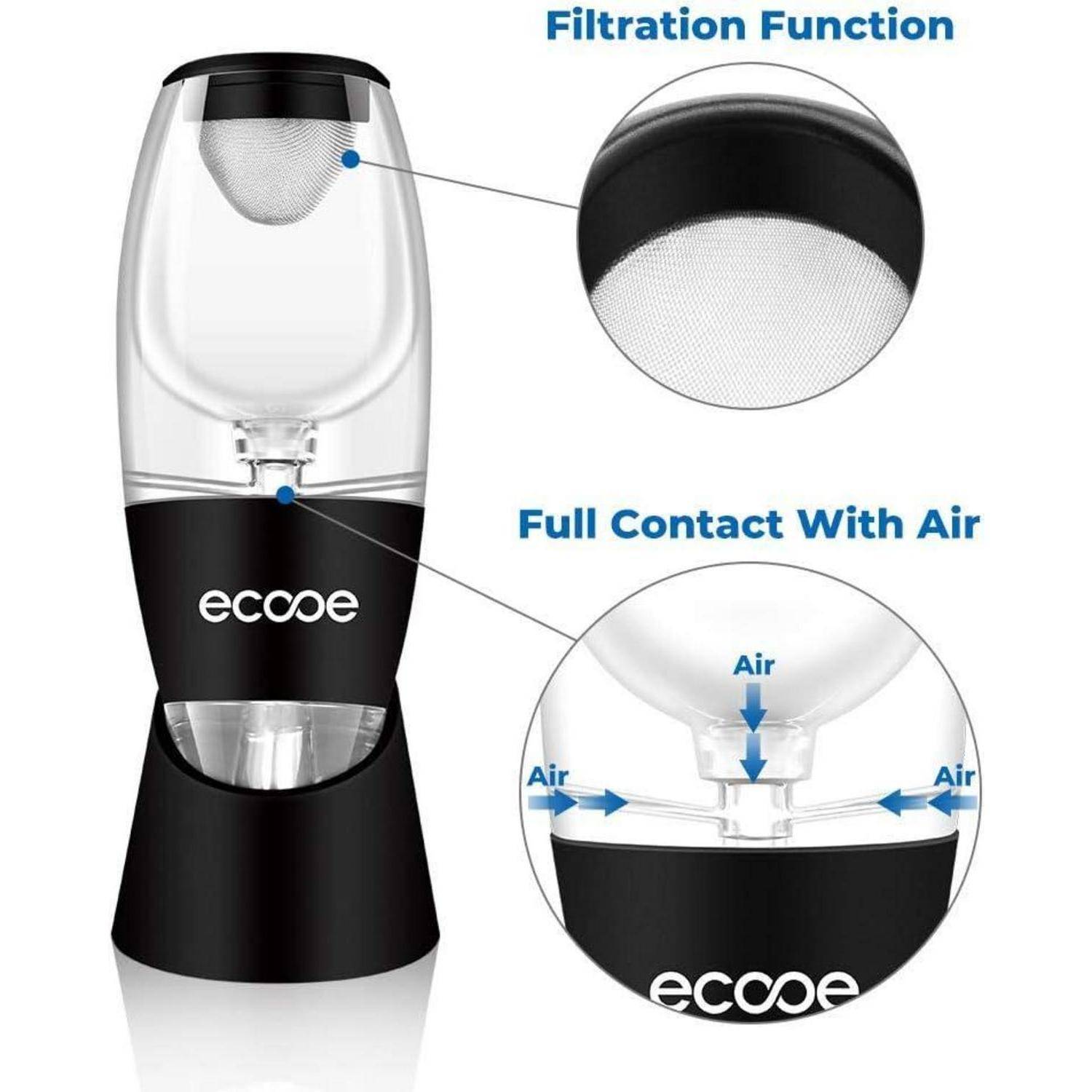 Wein Dekanter Set Belüfter Aerator Schnellest Ernüchternd mit Stand