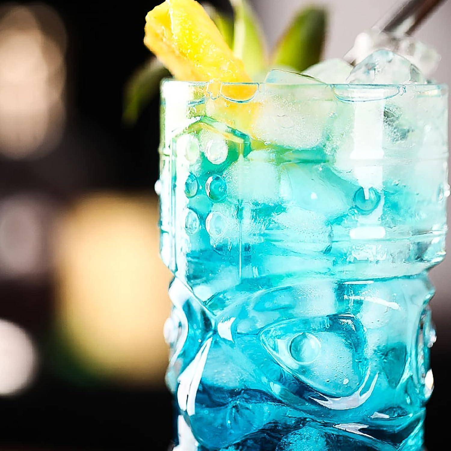 6er Set 400ml Tiki-Gläser für Cocktails, exotische Getränke