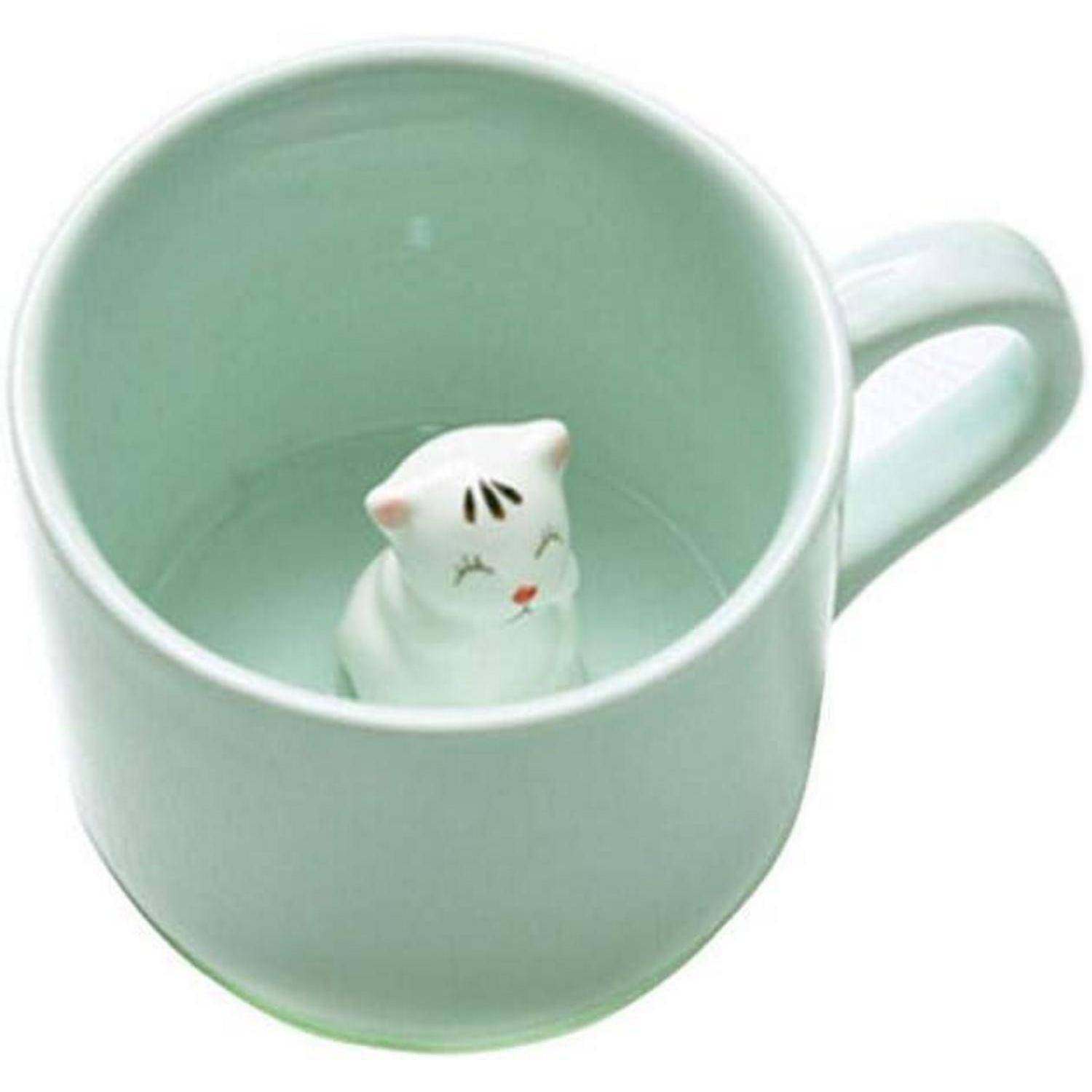 Keramik-Becher 3D Tier-Morgen-Schale 230ml Geschenkarten