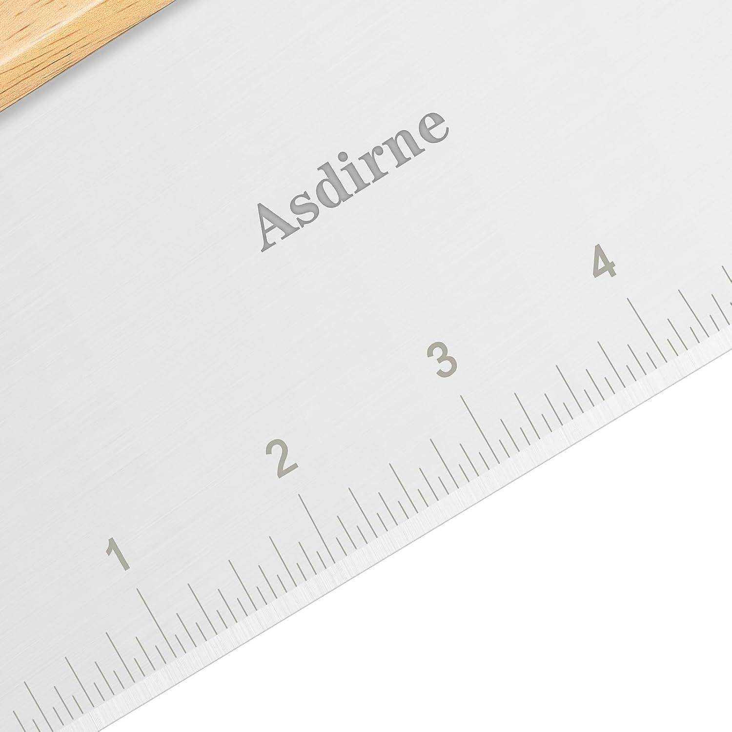 Teigschneider Edelstahl 15 cm 2 Stück Holzgriff Gebäckschaber