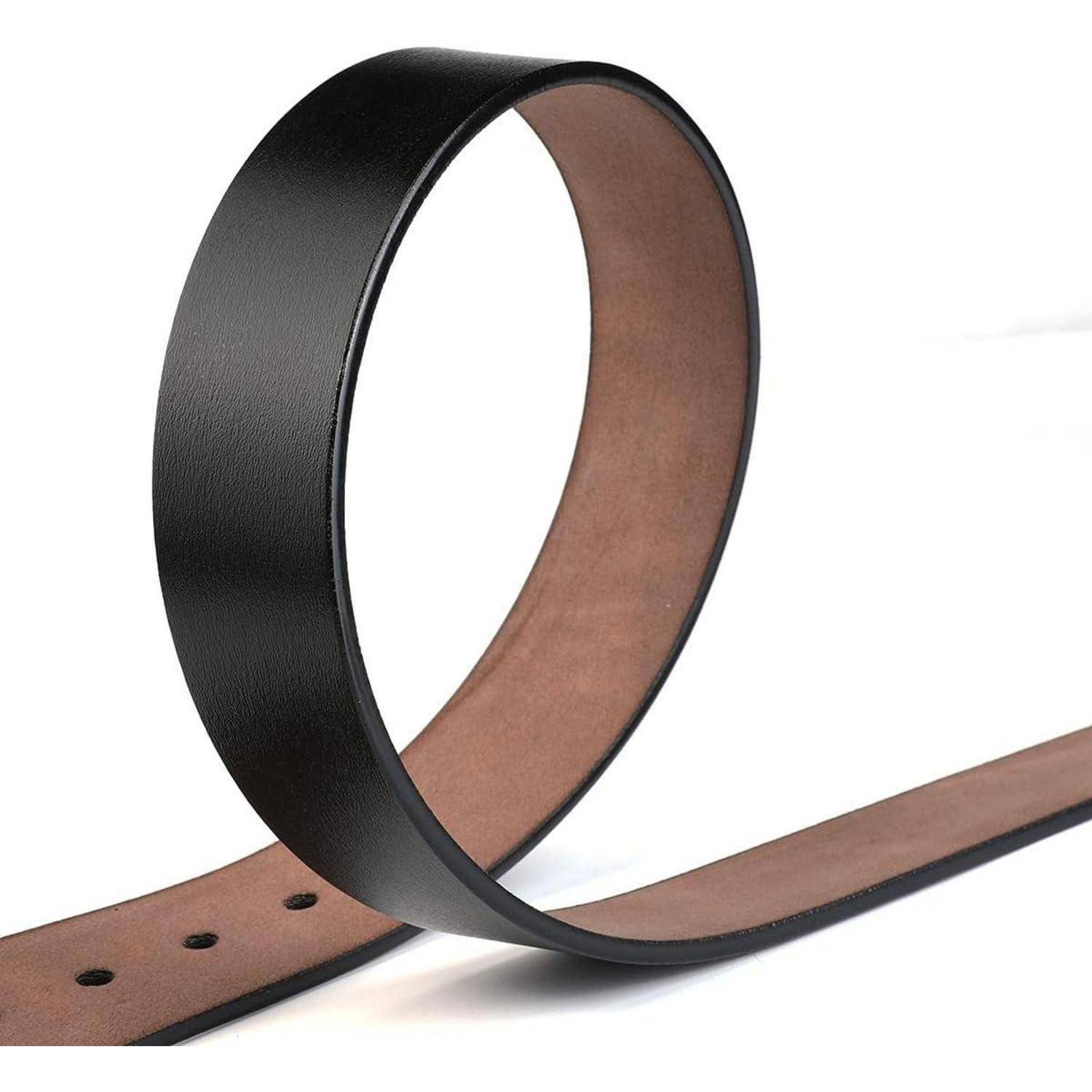 Gürtel Herren Ledergürtel 110-180cm Schnalle Einstellbar 120 Schwarz