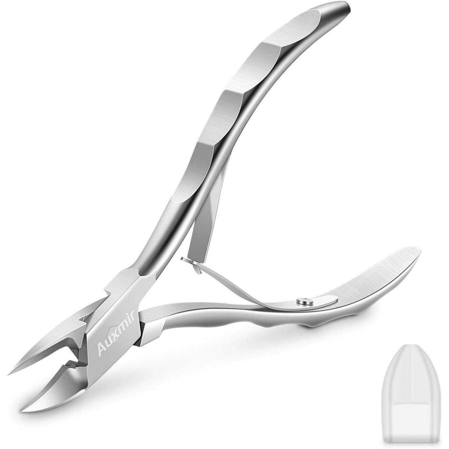 Nagelzange aus Edelstahl für starke Fuß- und Fingernägel, mit