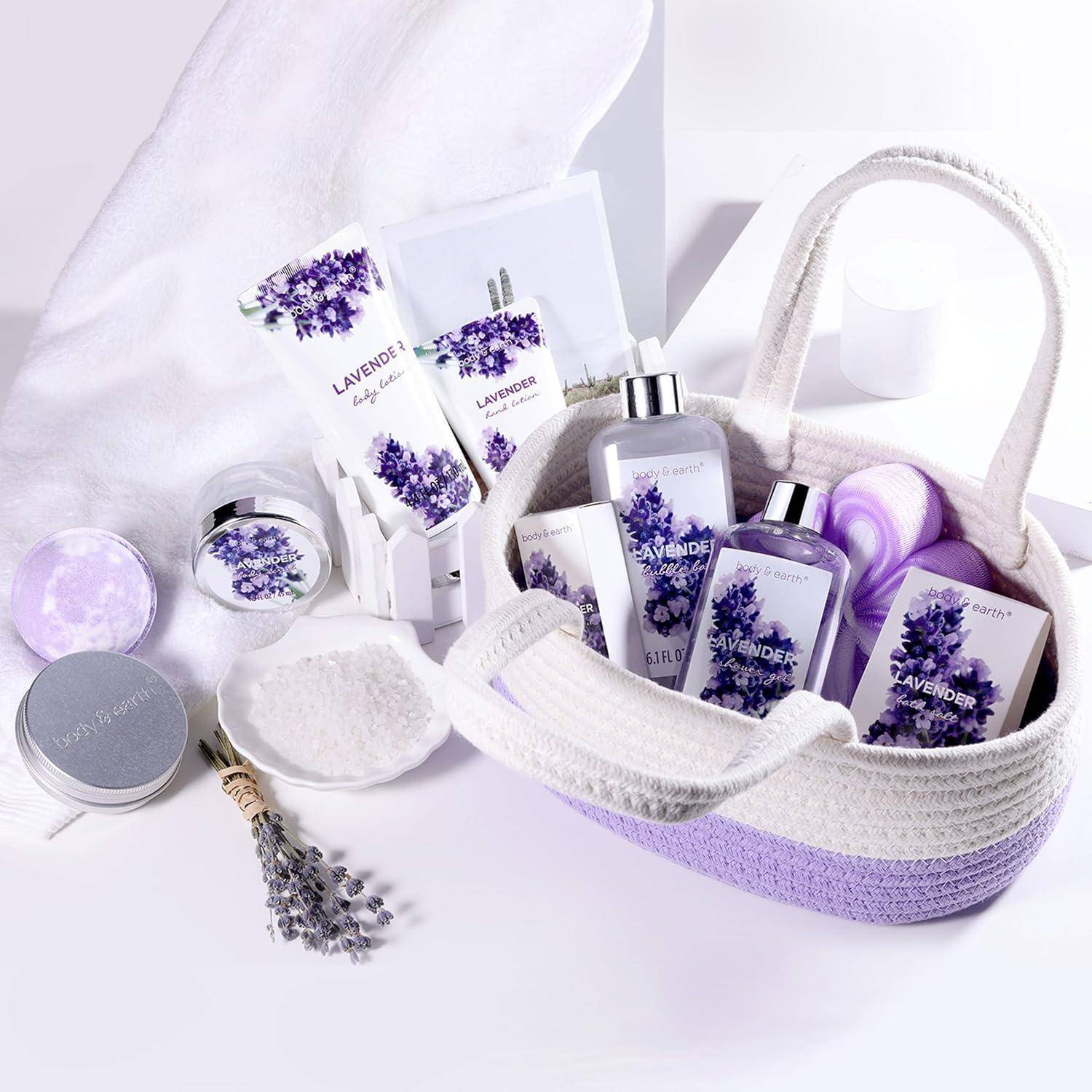 11 tlg. Lavendel Geschenkset für Frauen, Wellness & Spa