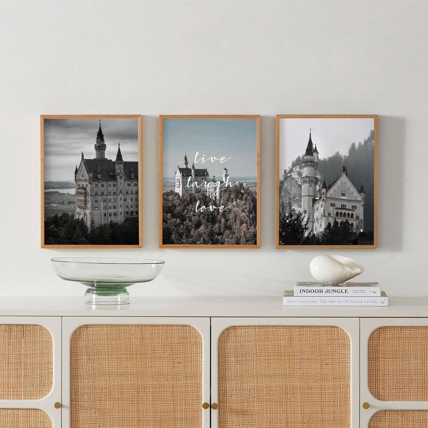 Bilderrahmen 30x40cm Eiche 3er Set Holzrahmen Fotorahmen in Natur