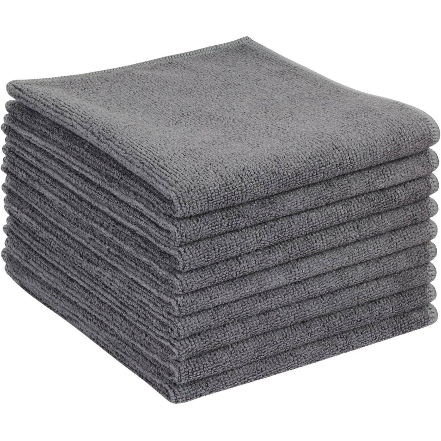 Mikrofasertücher Grau Spüllappen Küchenlappen stark saugfähig 30x30cm