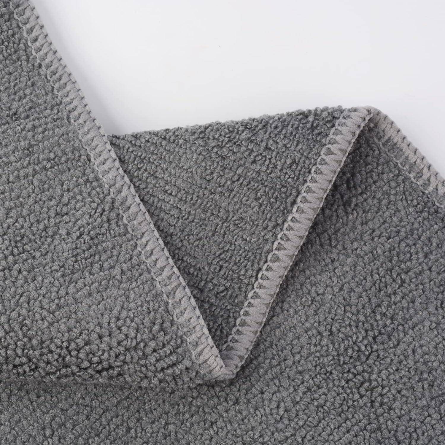 Mikrofasertücher Grau Spüllappen Küchenlappen stark saugfähig 30x30cm