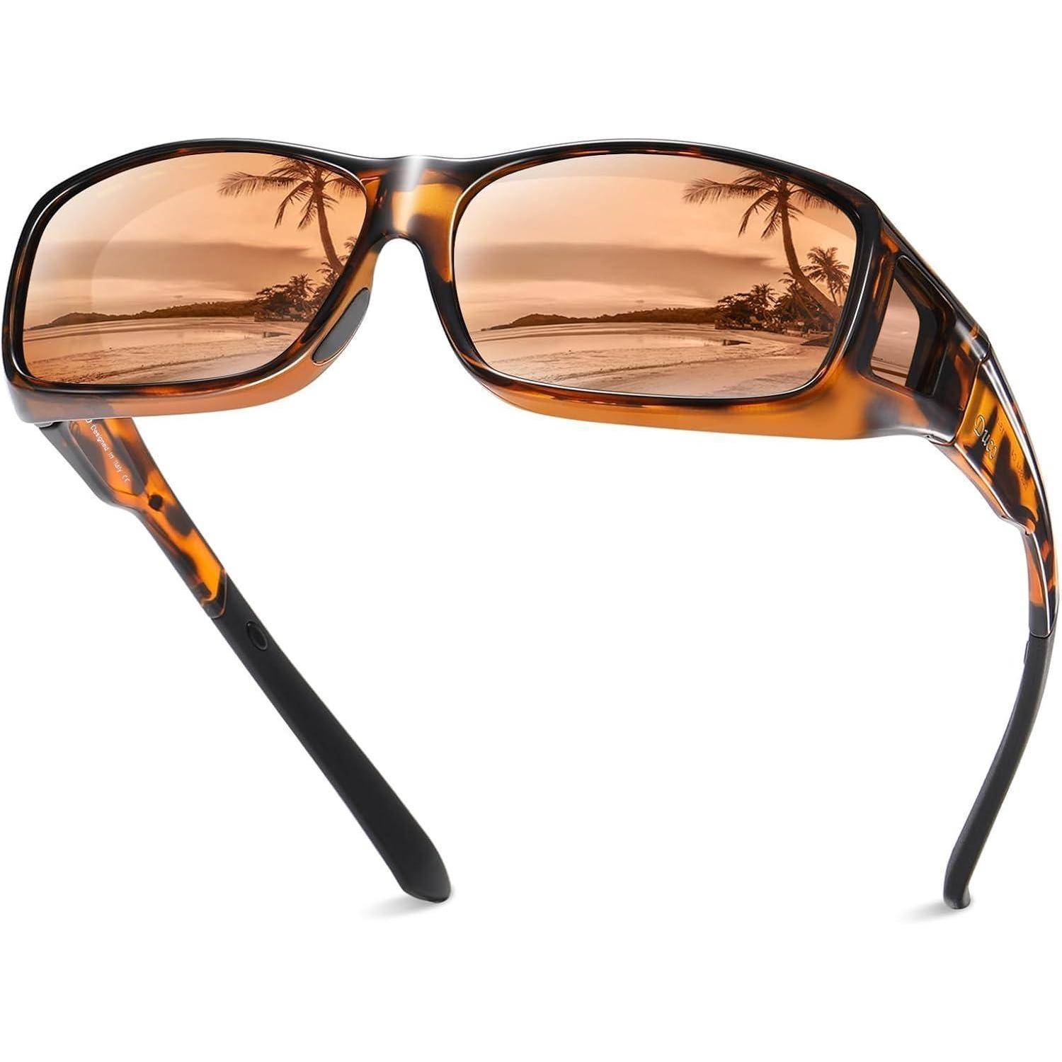 Polarisierte Sonnenbrille UV400 Schutz Überbrille Fit-over L