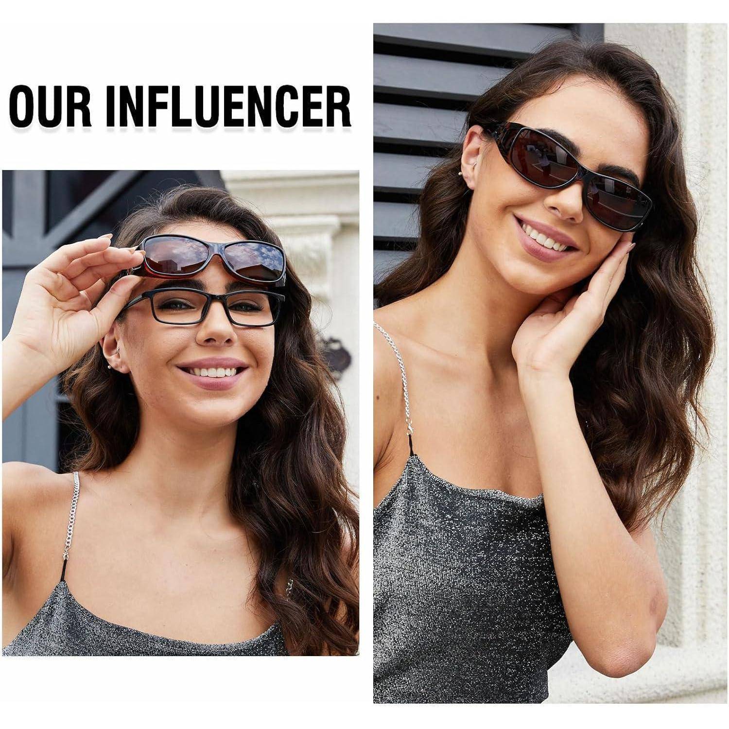 Polarisierte Sonnenbrille UV400 Schutz Überbrille Fit-over L