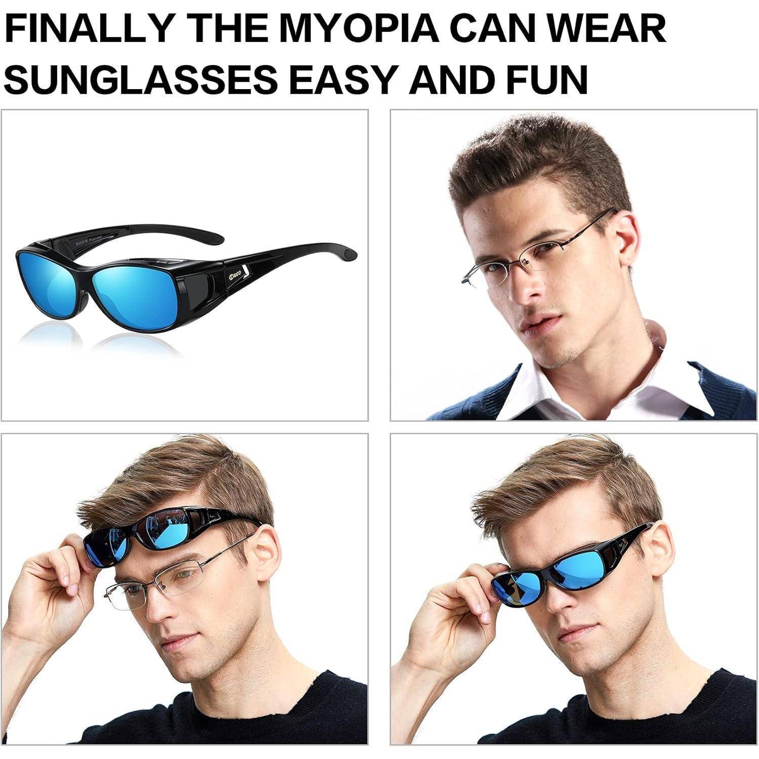 Polarisierte Überbrille UV400 Schutz für Brillenträger - m-schwarz