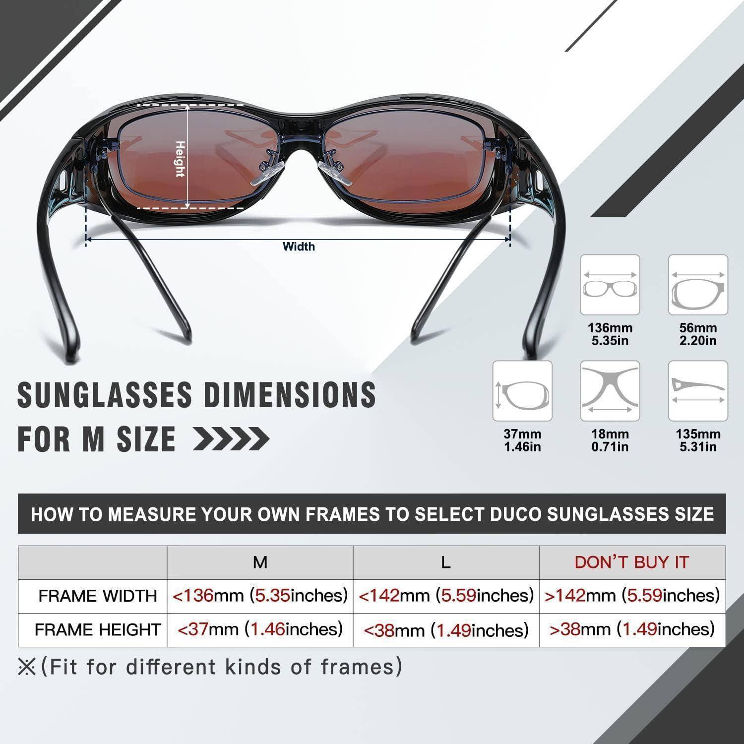Polarisierte Überbrille UV400 Schutz für Brillenträger - m-schwarz