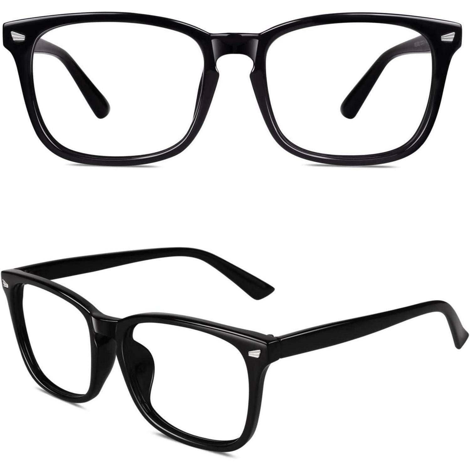 Damen Herren Nerdbrille 80er Jahre Style Klarglas Fashion Oversized