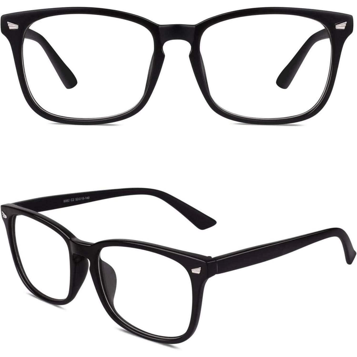 Stylische Oversized Nerdbrille Klarglas 80er Jahre Design für Damen