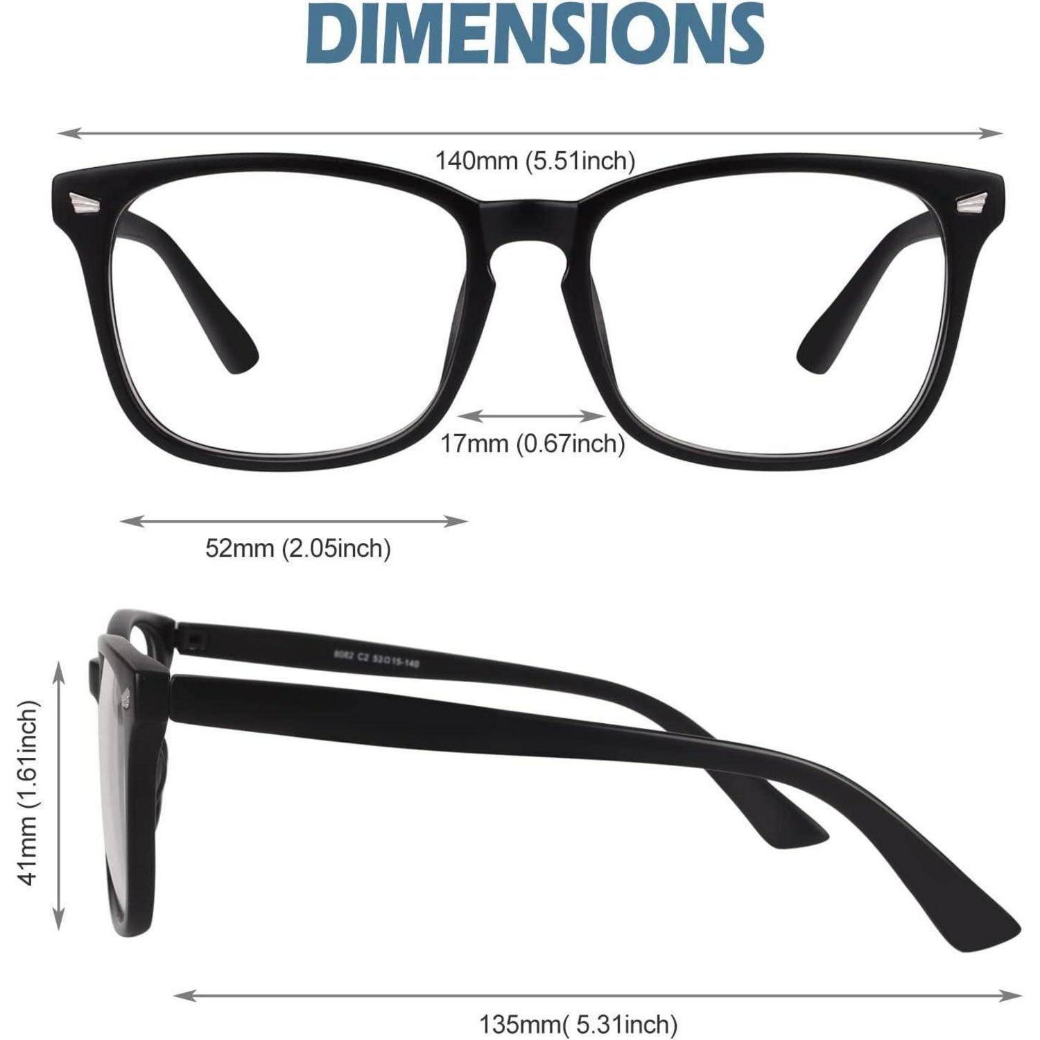 Stylische Oversized Nerdbrille Klarglas 80er Jahre Design für Damen