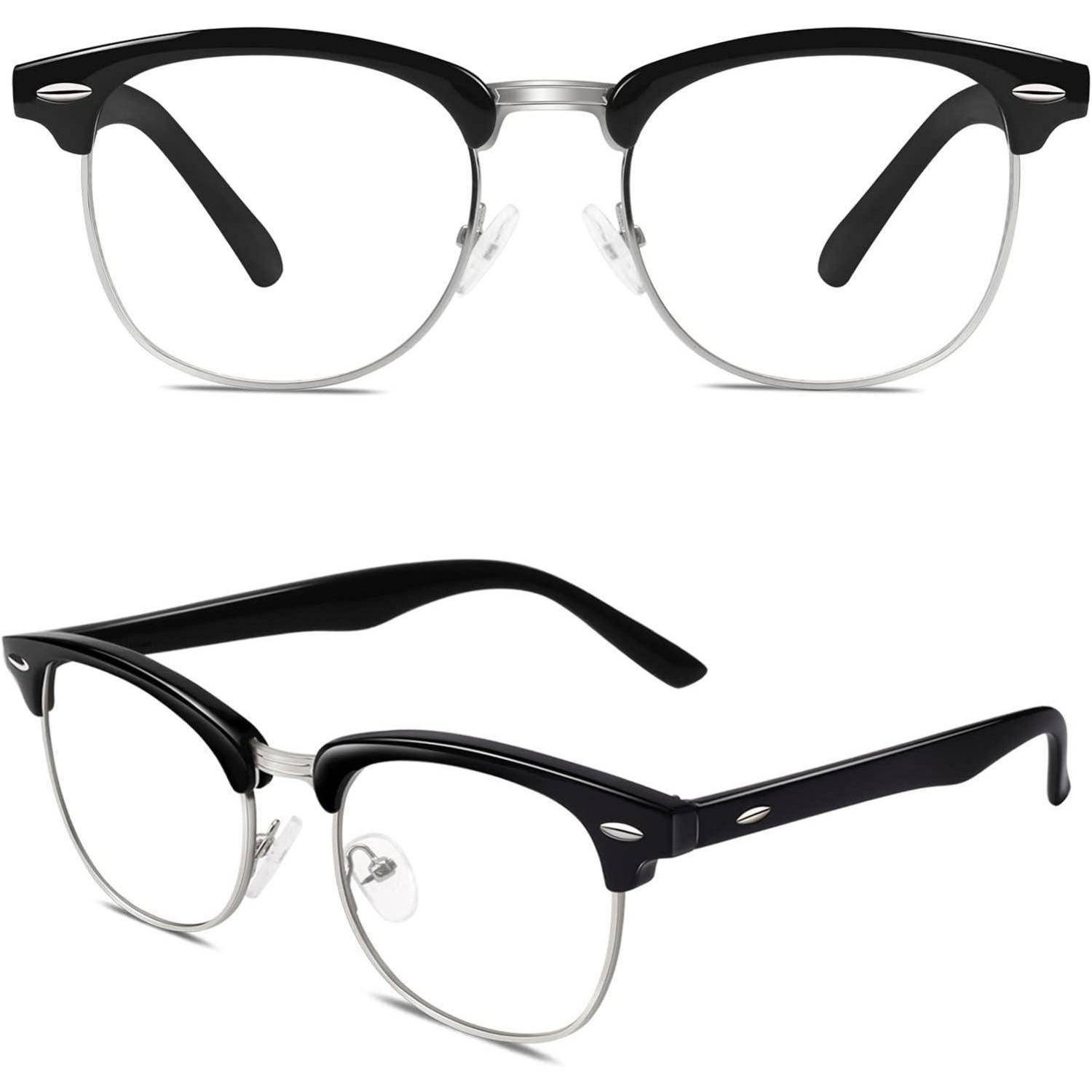 50er Jahre Retro Nerd Brille Halbrahmen Hornbrille Rockabilly Streber