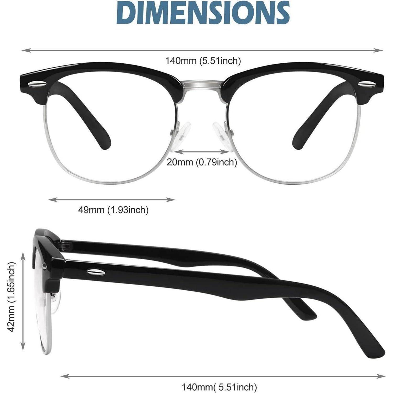 50er Jahre Retro Nerd Brille Halbrahmen Hornbrille Rockabilly Streber