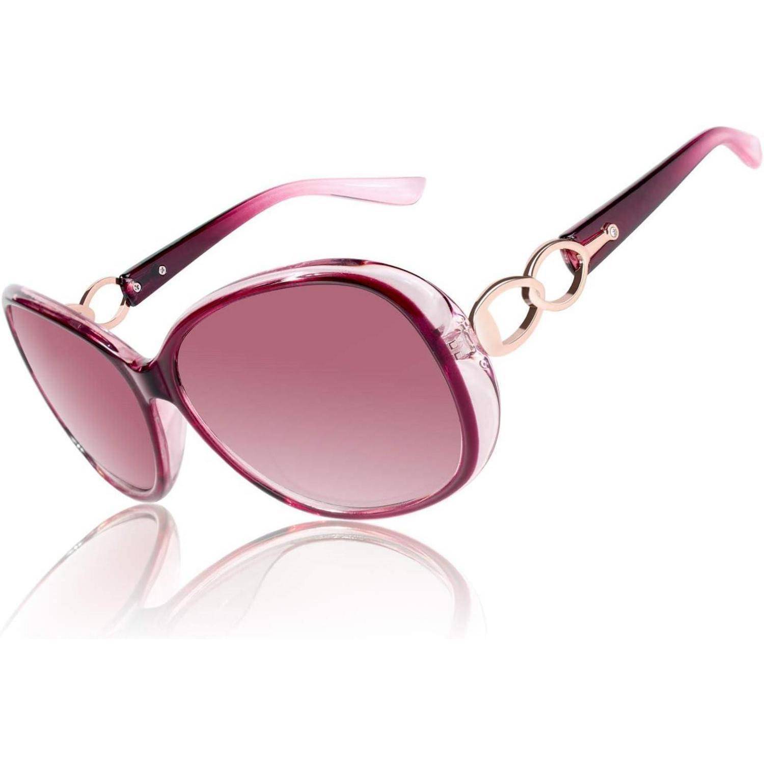 Damen Sonnenbrille Polarisiert Übergroß Vintage Brille UV400 Schutz