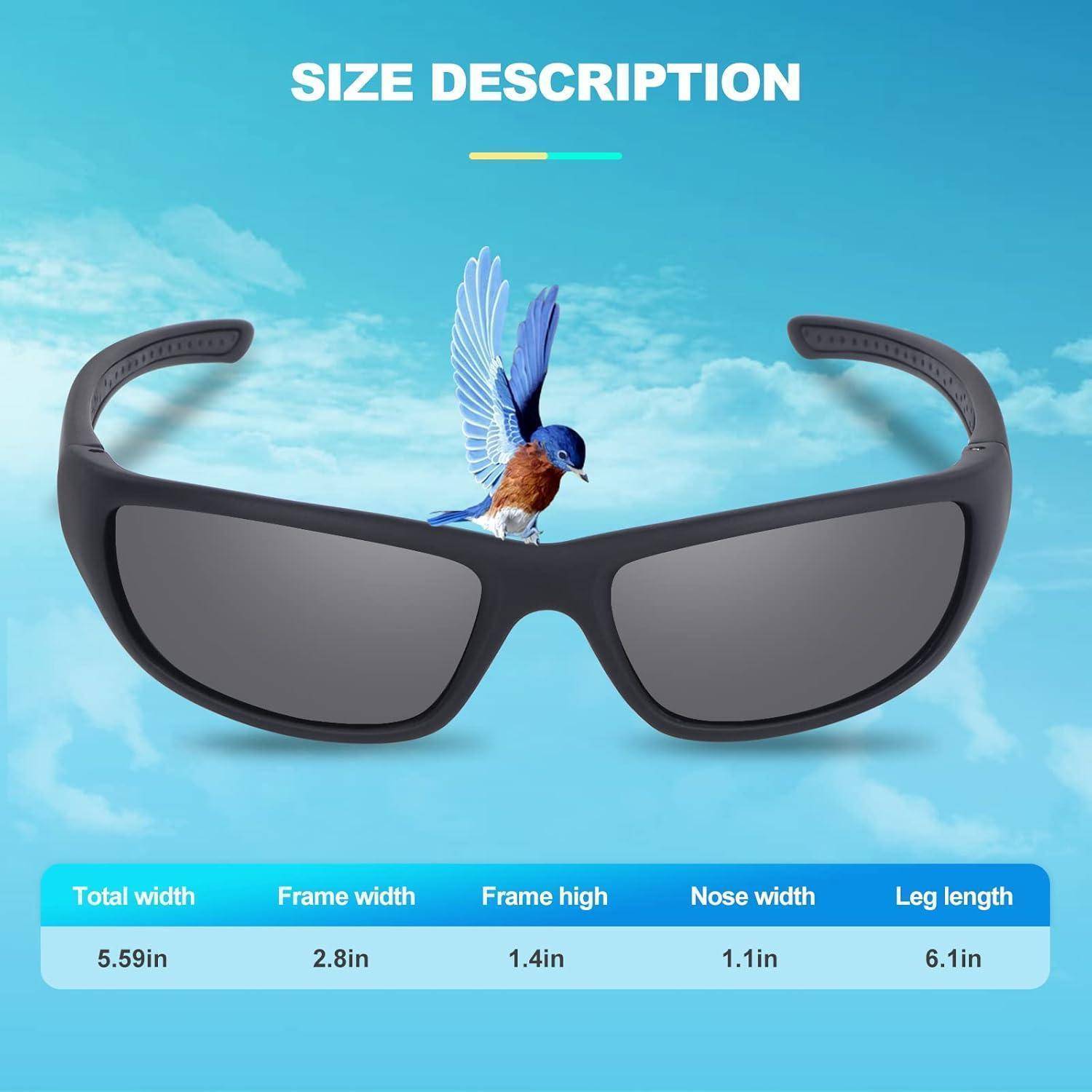Sport Sonnenbrille Polarisiert Herren Damen Sportbrille Angeln Fahrrad