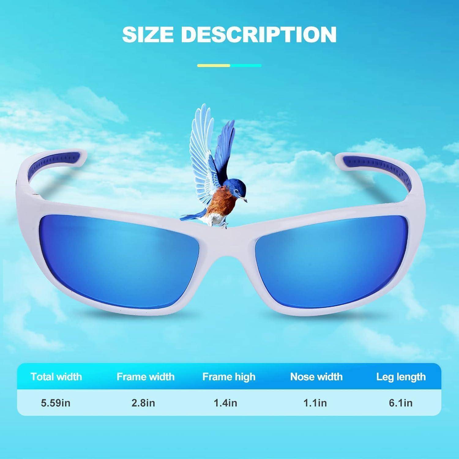 Sport Sonnenbrille Herren Polarisiert UV400 Schutz Schwarz Matt