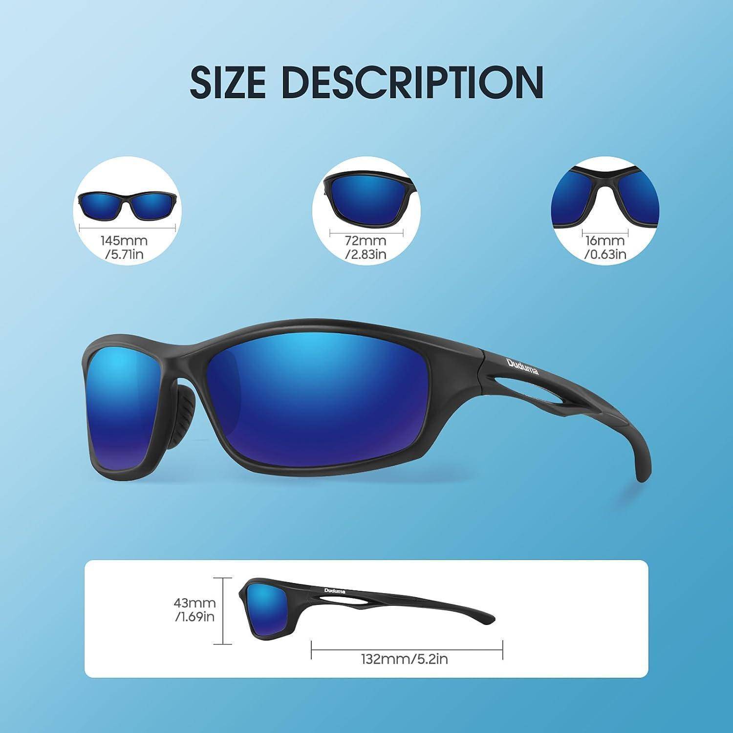 Sport Sonnenbrille Herren Polarisiert UV400 Schutz TR90 Brillen Angeln