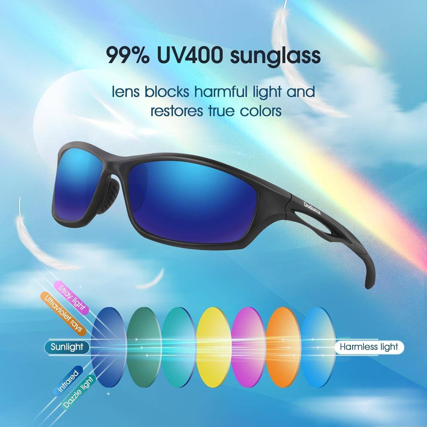 Sport Sonnenbrille Herren Polarisiert UV400 Schutz TR90 Brillen Angeln