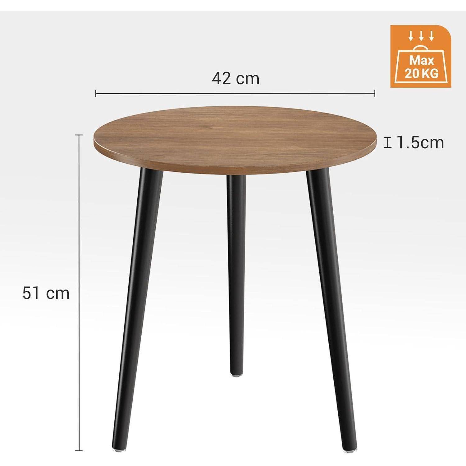 Beistelltisch Rund Holz Klein Wohnzimmer Schlafzimmer Balkon