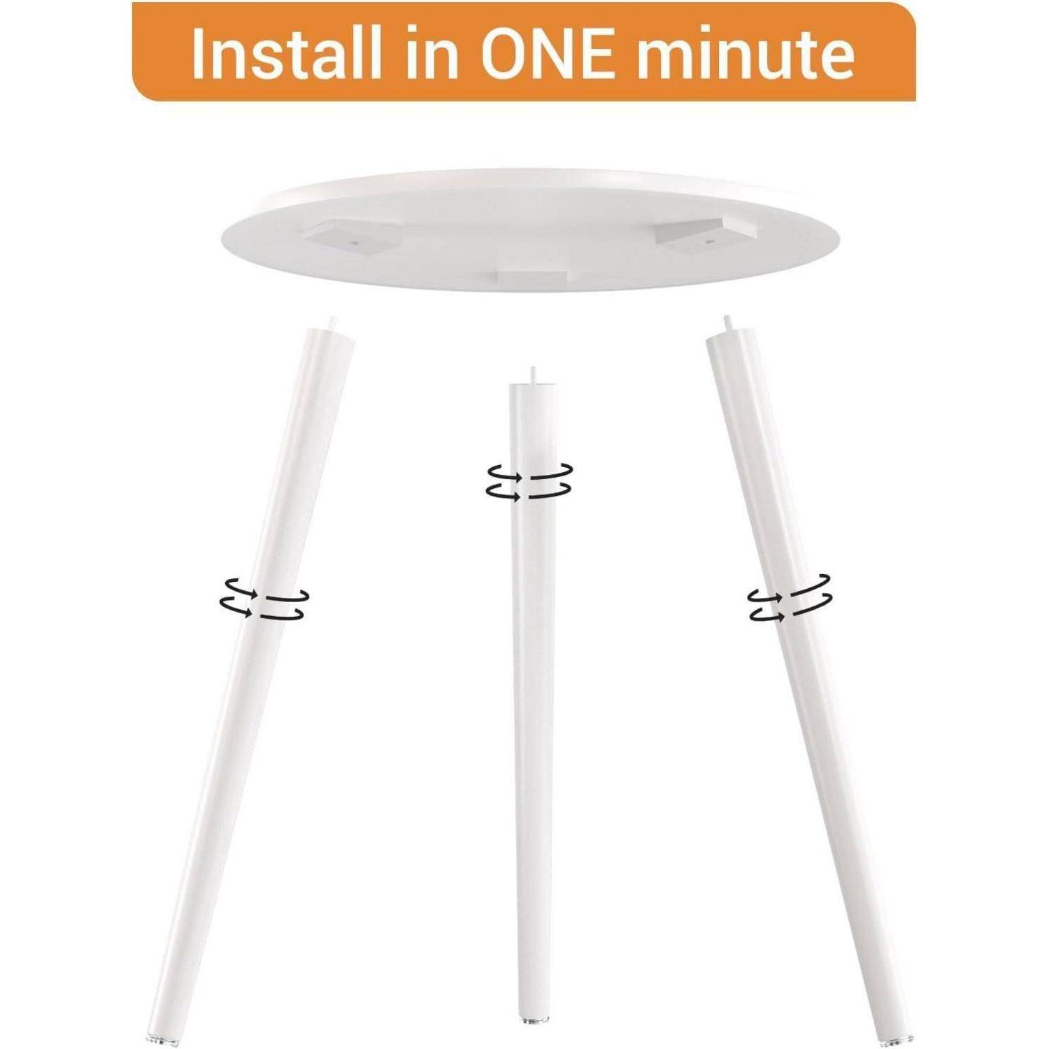 Beistelltisch rund Ø 42 cm, Höhe 51 cm, Sofatisch Massivholz