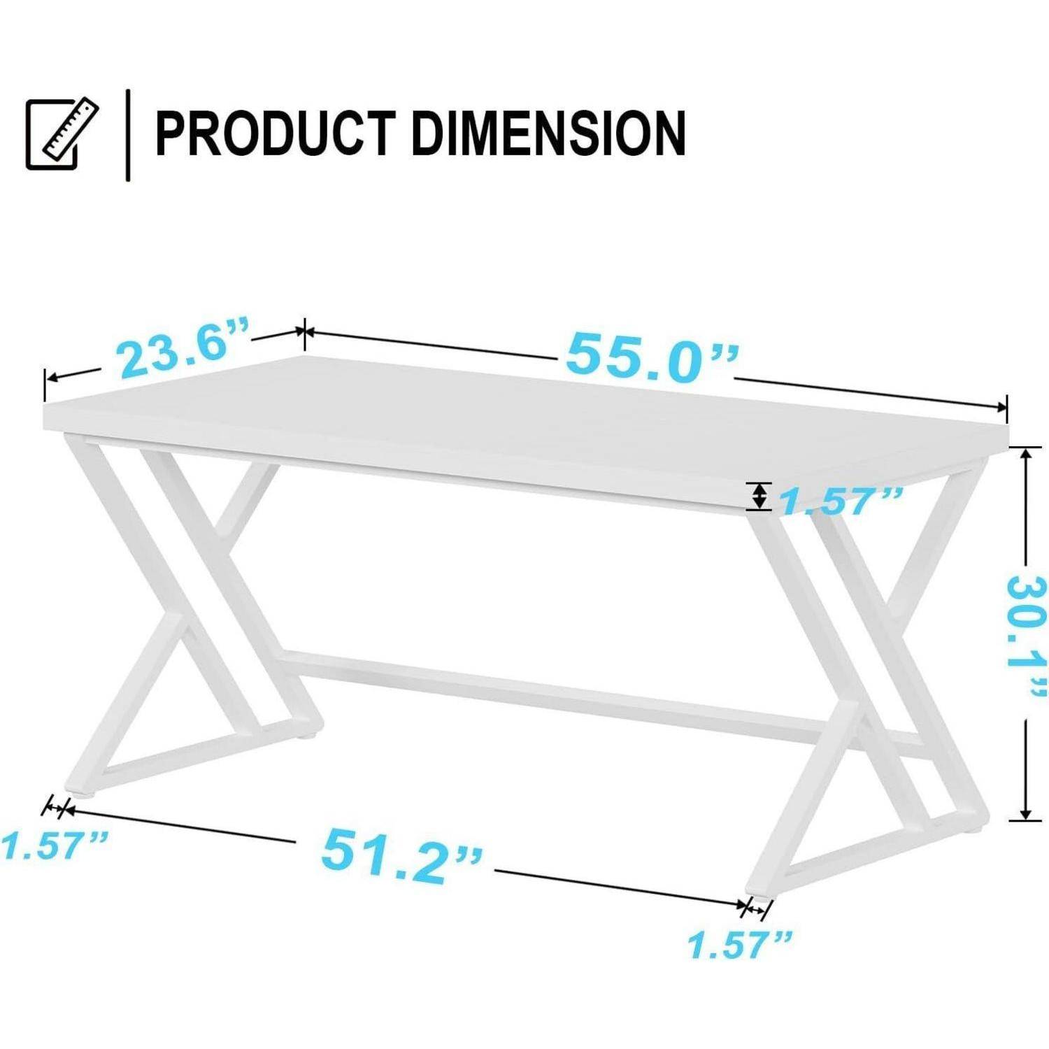 Computertisch Industrie Design Studiertisch 140x60x75.5 cm