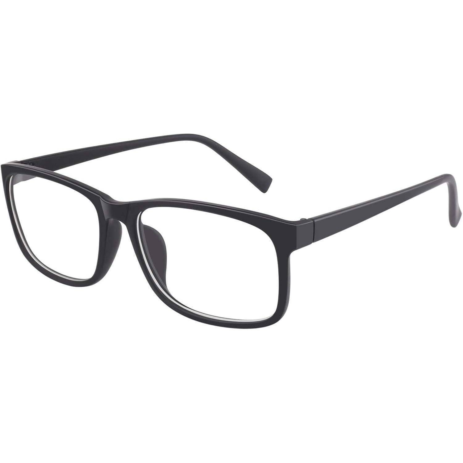 Brille Ohne Stärke Nerdbrille Damen Herren UV400 inkl. Tasche & Tuch