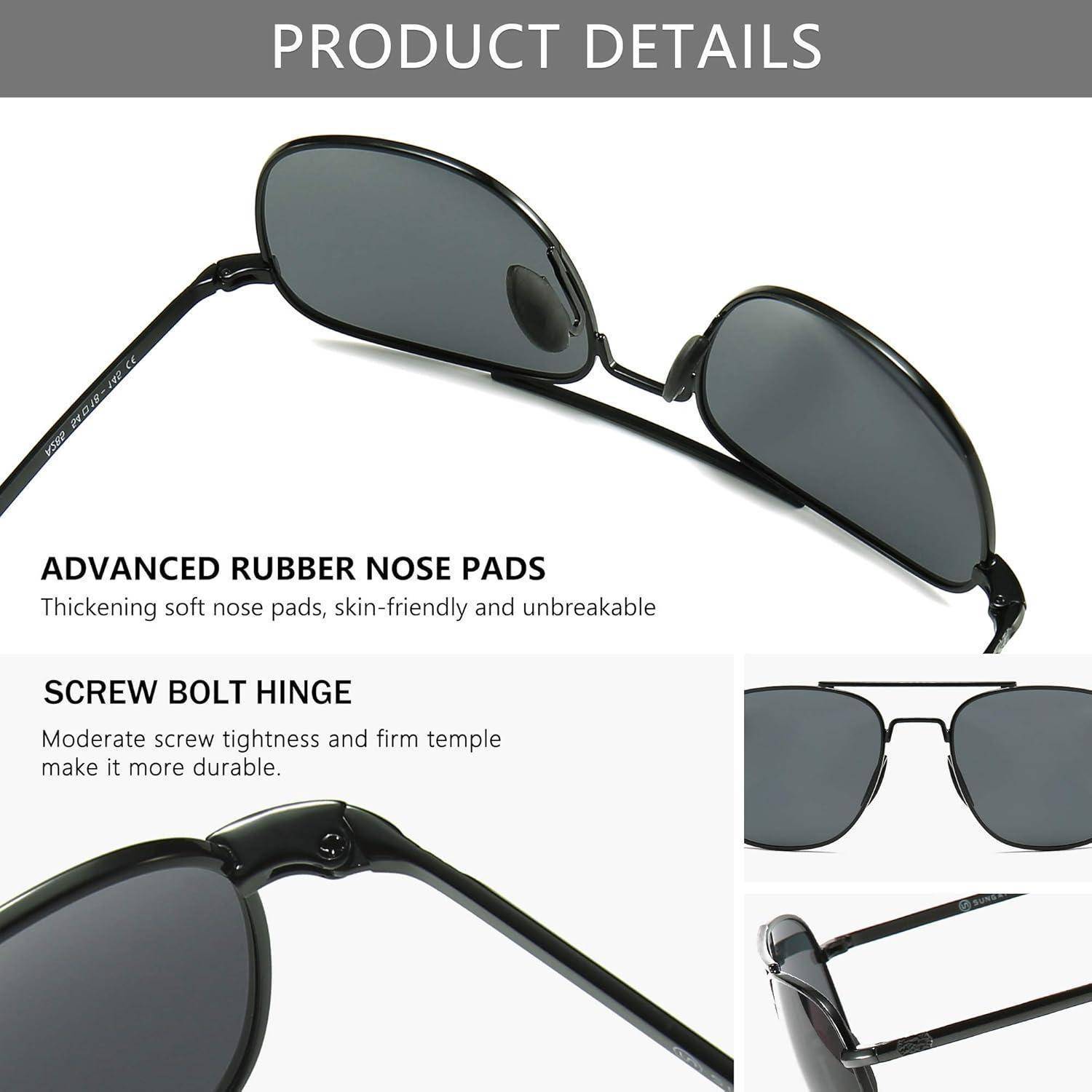 Herren Polarisierte Piloten Sonnenbrille Militär Style