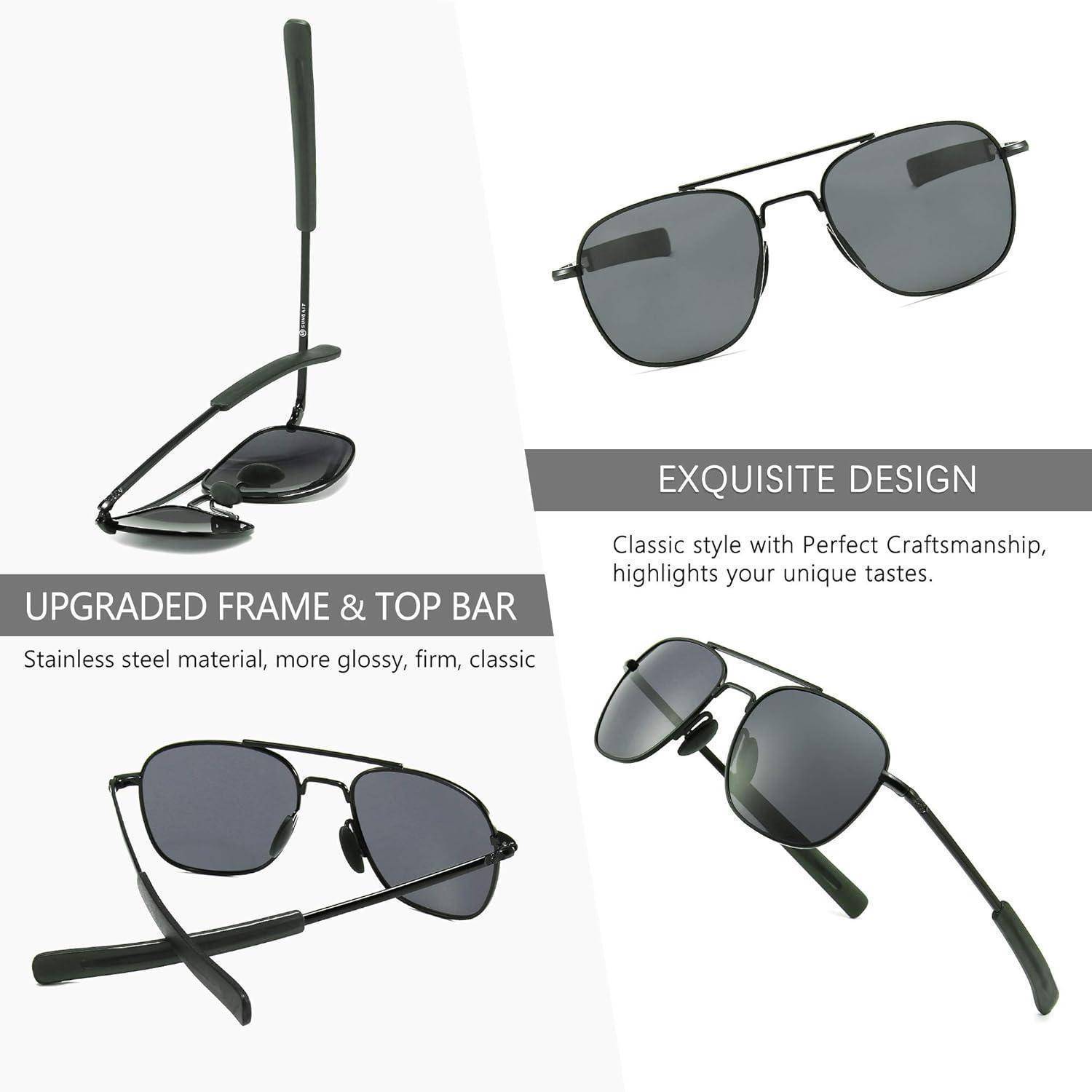 Herren Polarisierte Piloten Sonnenbrille Militär Style