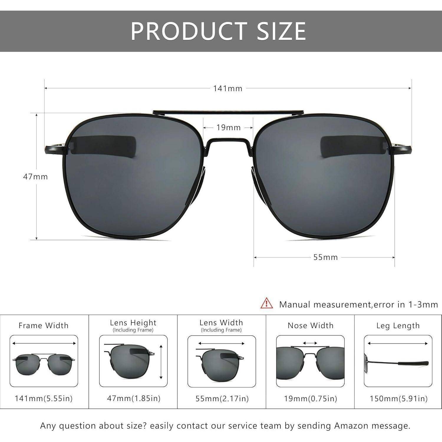 Herren Polarisierte Piloten Sonnenbrille Militär Style