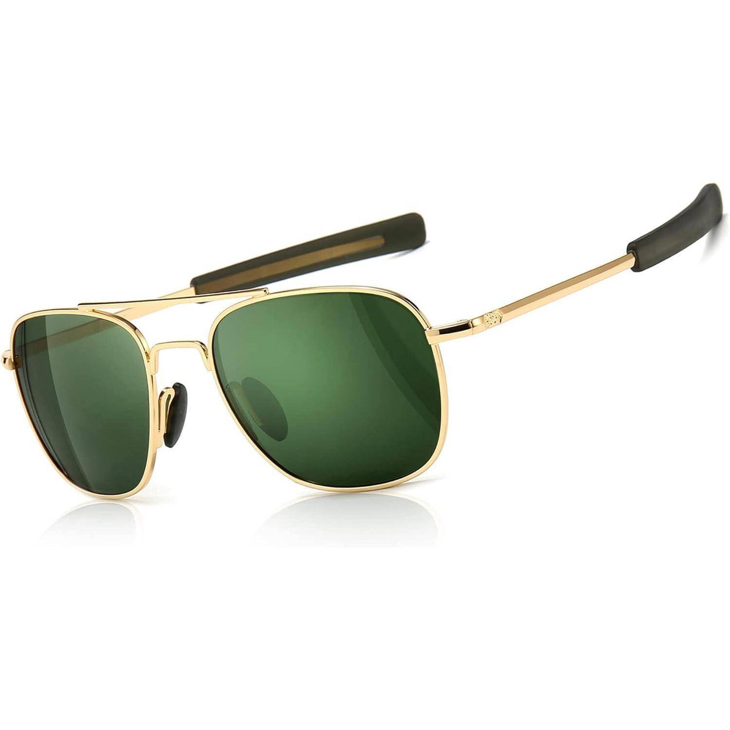 Herren Sonnenbrille Pilot Style Polarisiert Bajonett-Tempel