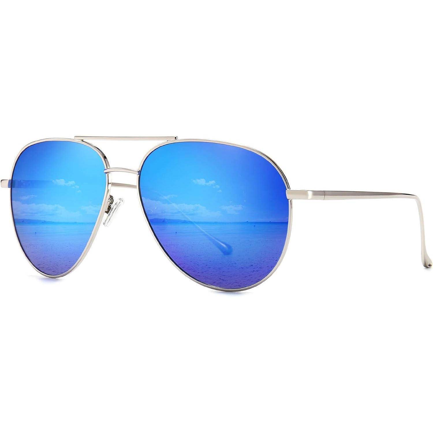 Übergroße Pilotenform Sonnenbrille für Frauen polarisierte Linse