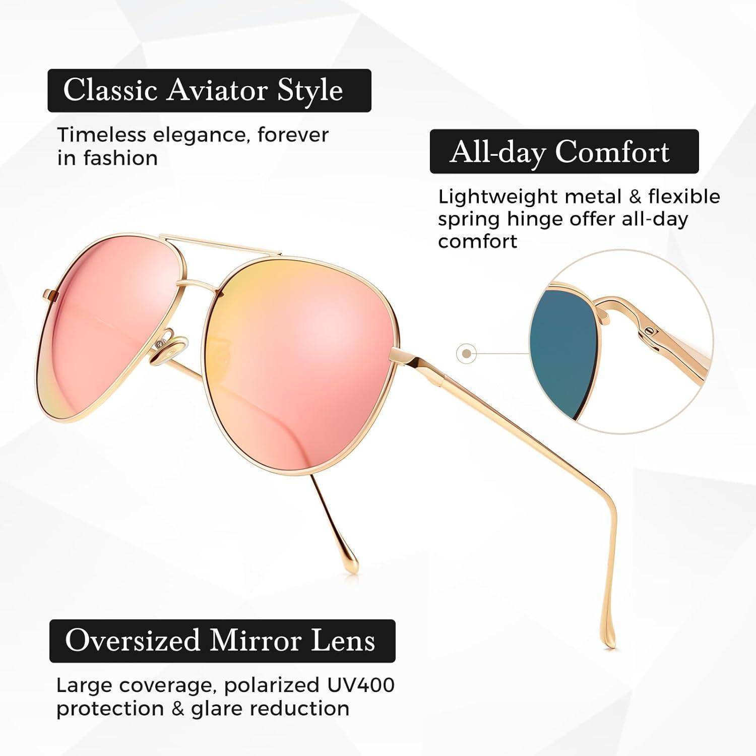 Übergroße Polarisierte Sonnenbrille für Frauen Leichte Mode
