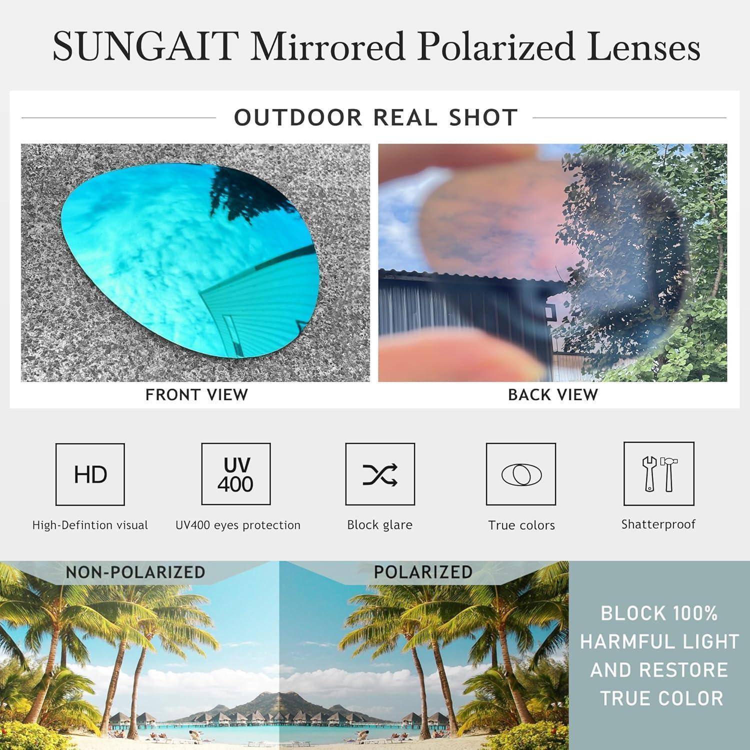 Übergroße polarisierte Sonnenbrille für Frauen, Pilotenform, bunte