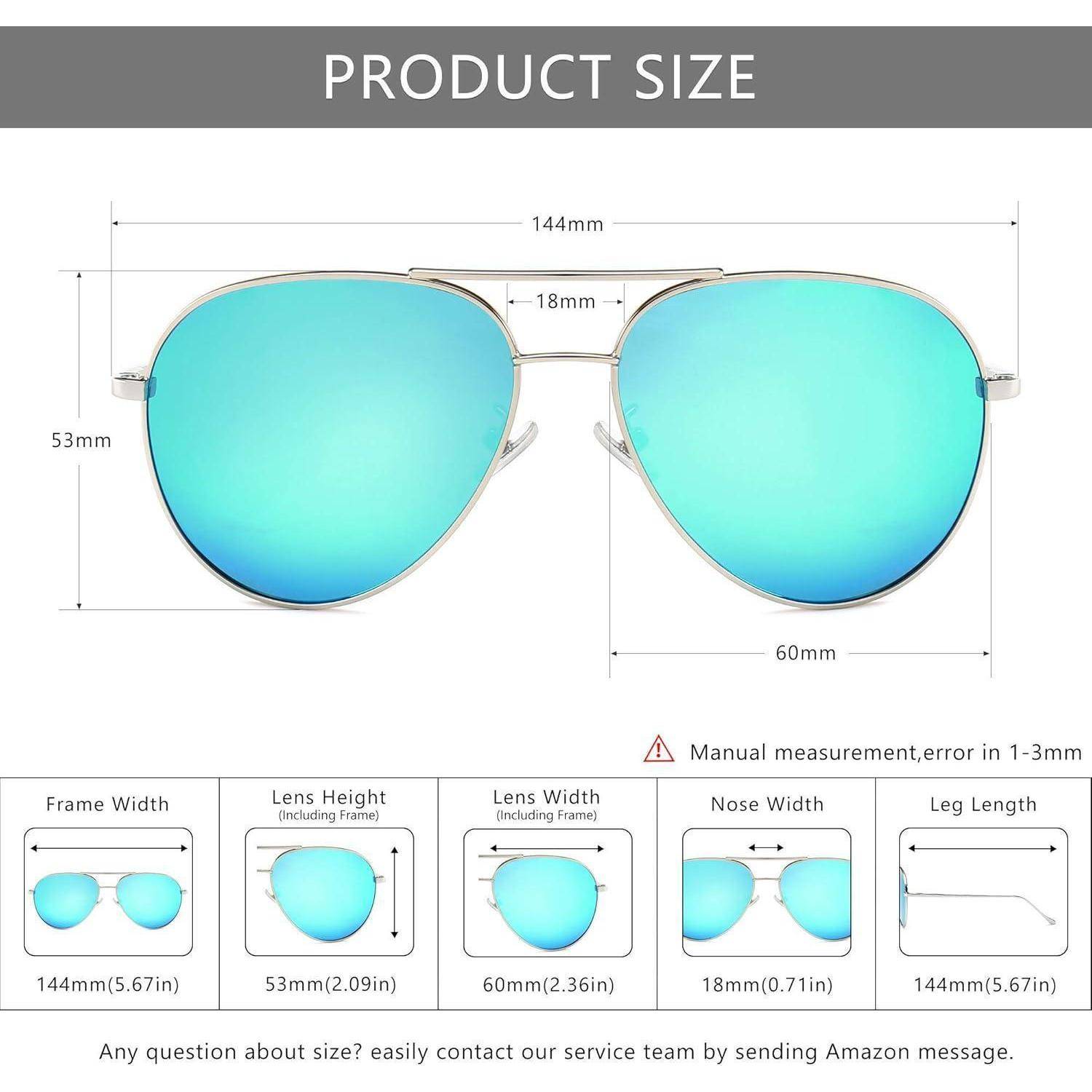 Übergroße polarisierte Sonnenbrille für Frauen, Pilotenform, bunte